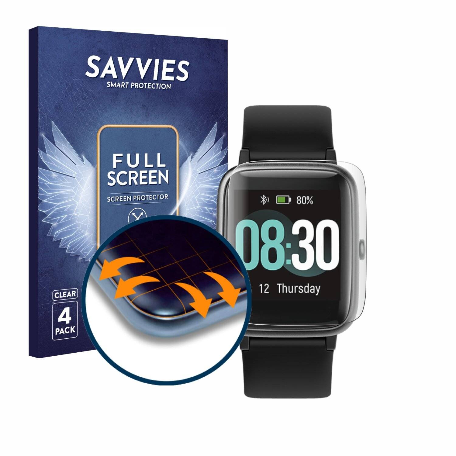 4x Savvies Full-Screen Folie für Toobur