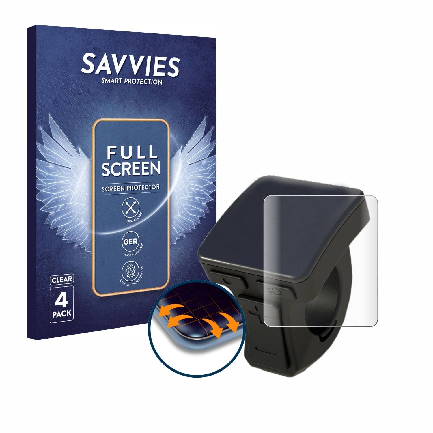 4x Savvies Full-Screen Folie für Brose Allround
