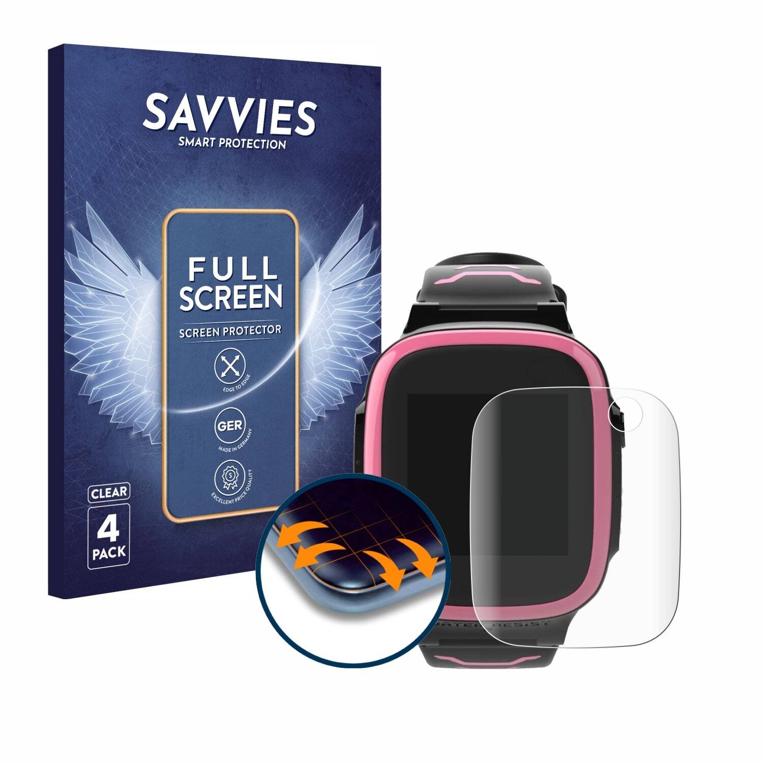 4x Savvies Full-Screen Folie für Xplora X5