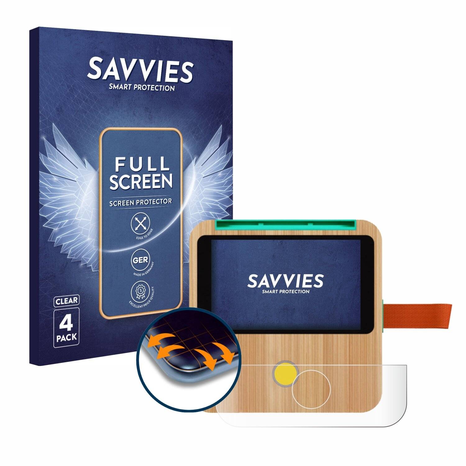 4x Savvies Full-Screen Folie für tigerbox