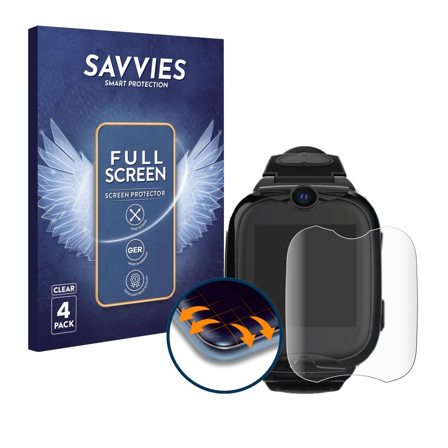 4x Savvies Full-Screen Folie für Xplora Go