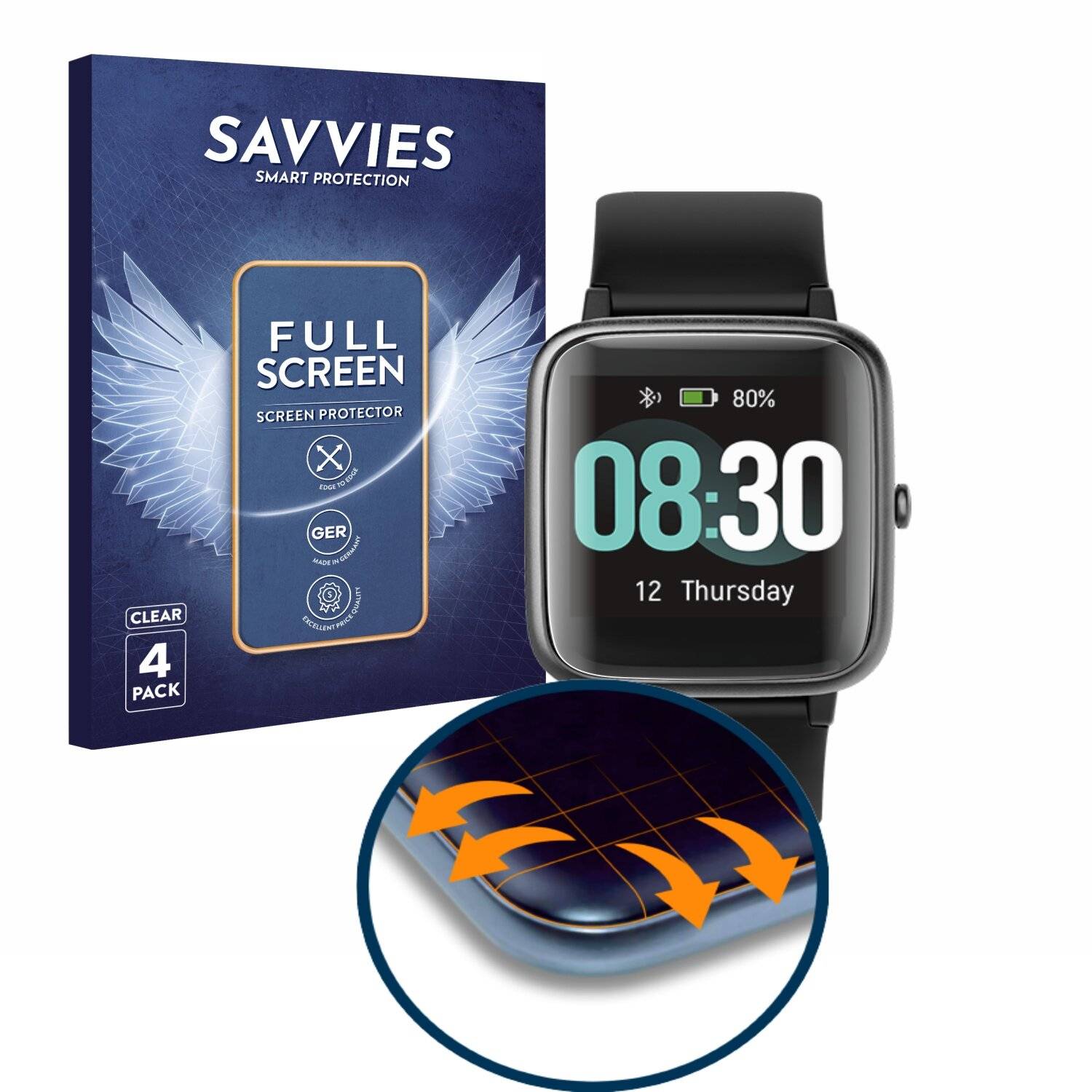 4x Savvies Full-Screen Folie für Hafury ID205L (4x