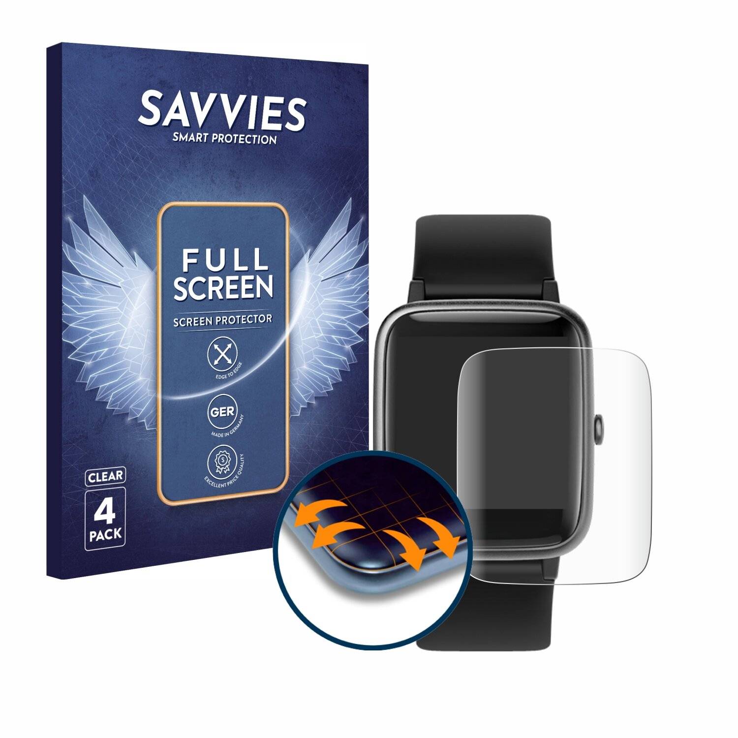 4x Savvies Full-Screen Folie für Yamay