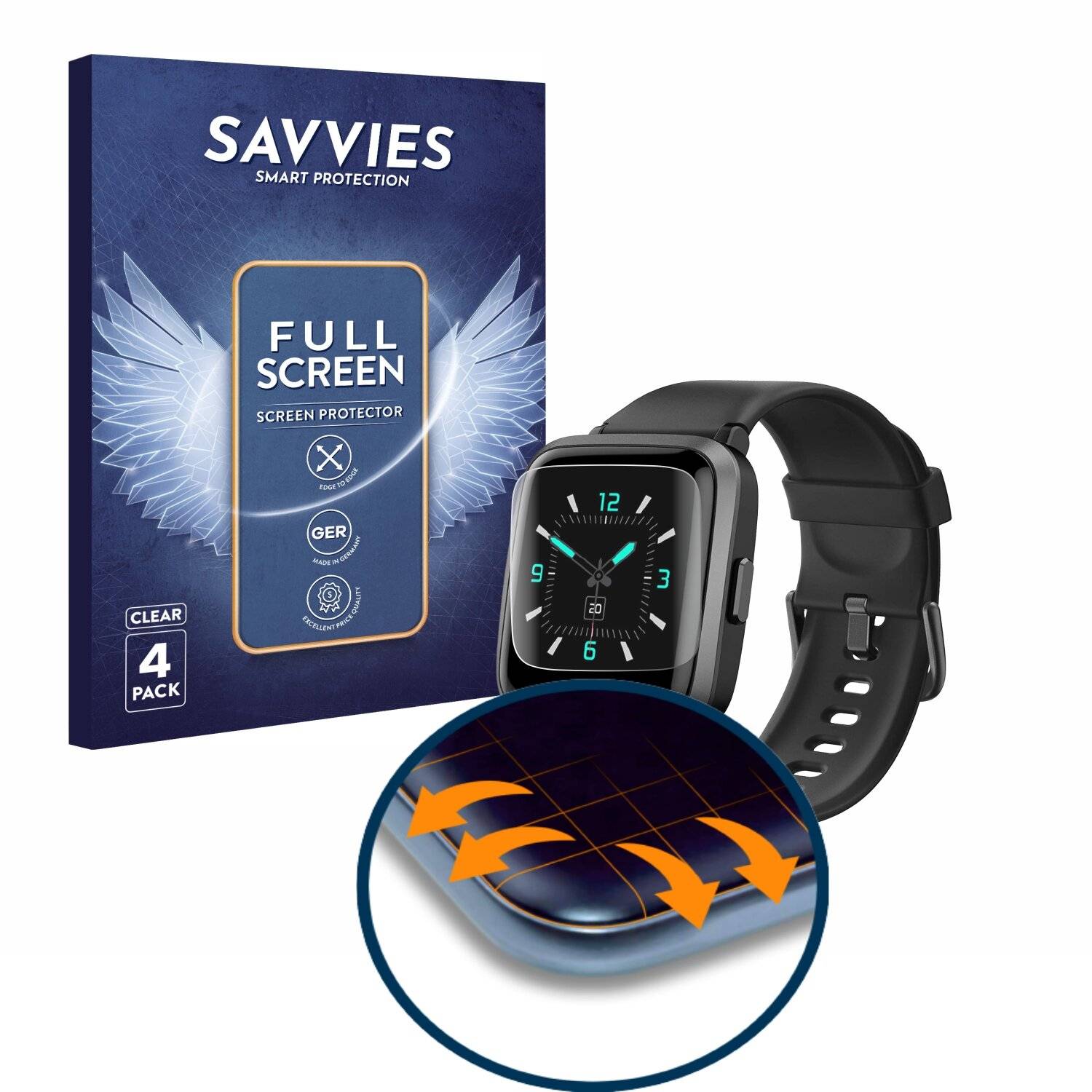 4x Savvies Full-Screen Folie für Aikela 205S