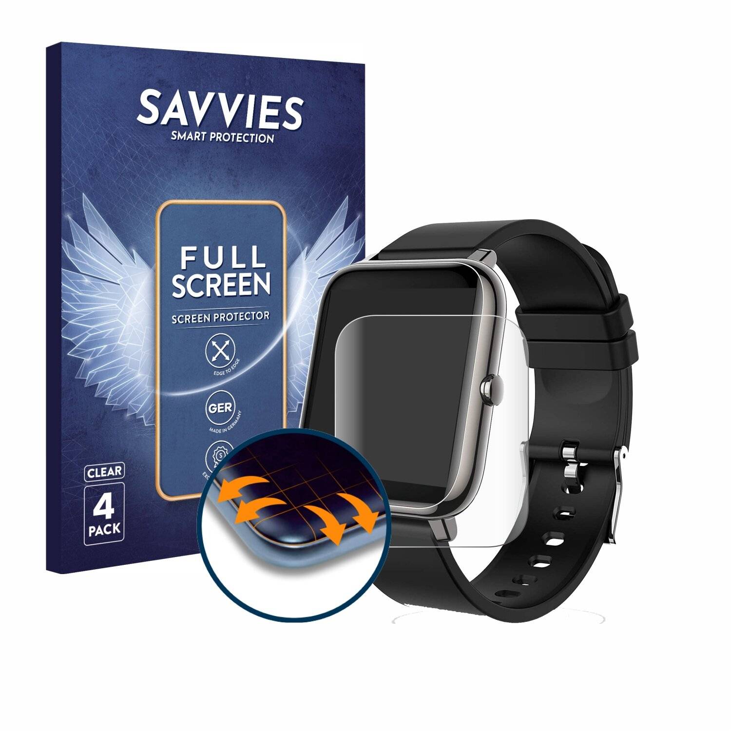4x Savvies Full-Screen Folie für Popglory