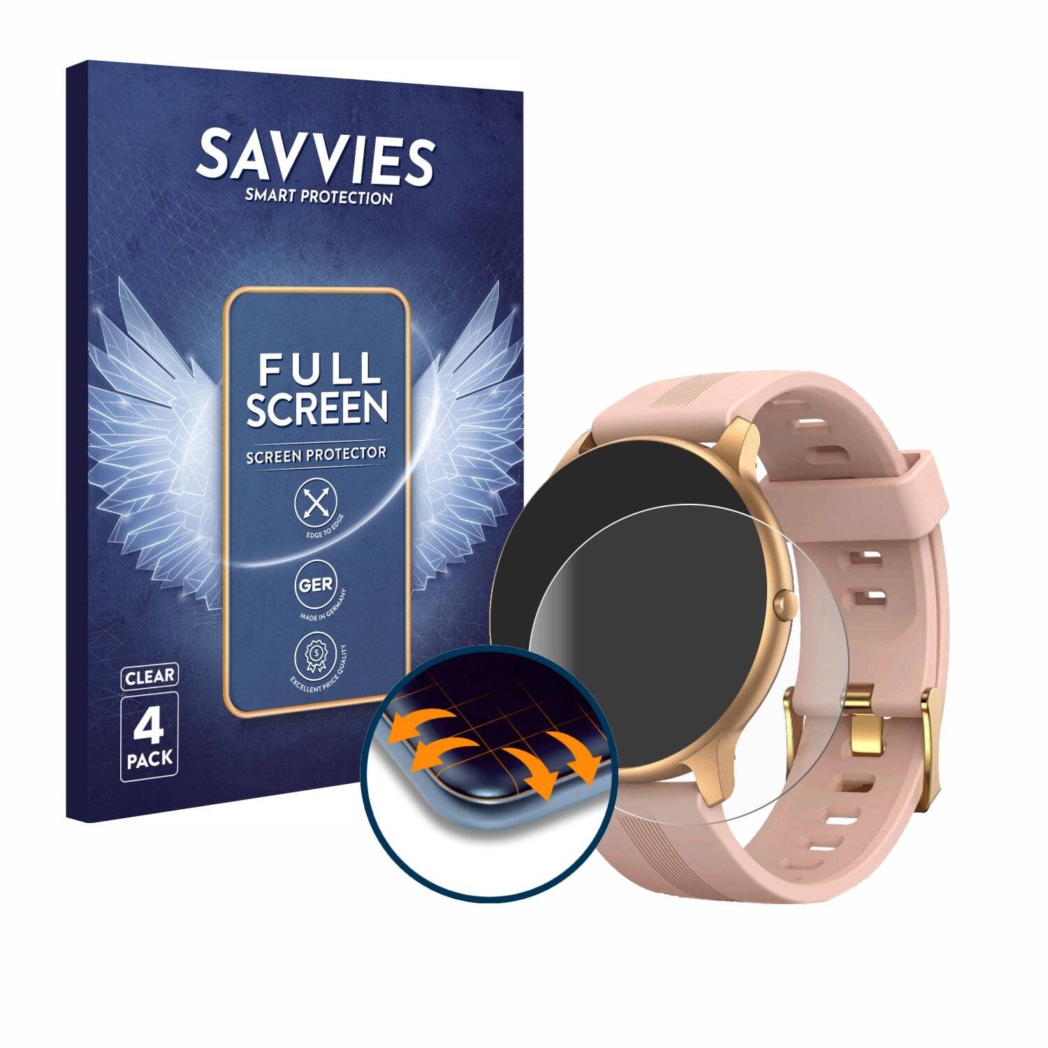 4x Savvies Full-Screen Folie für AGPtek