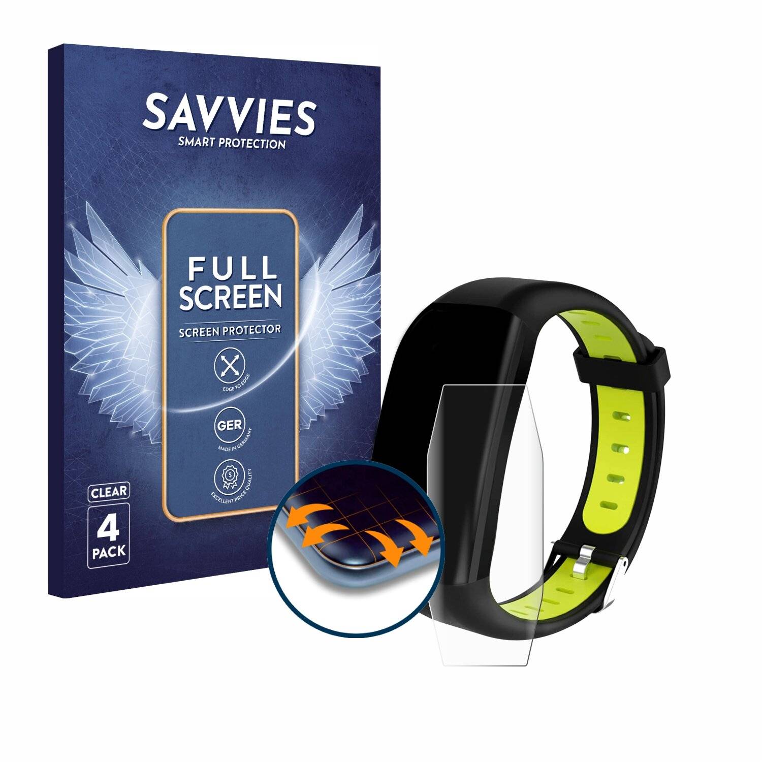 4x Savvies Full-Screen Folie für Tipmant