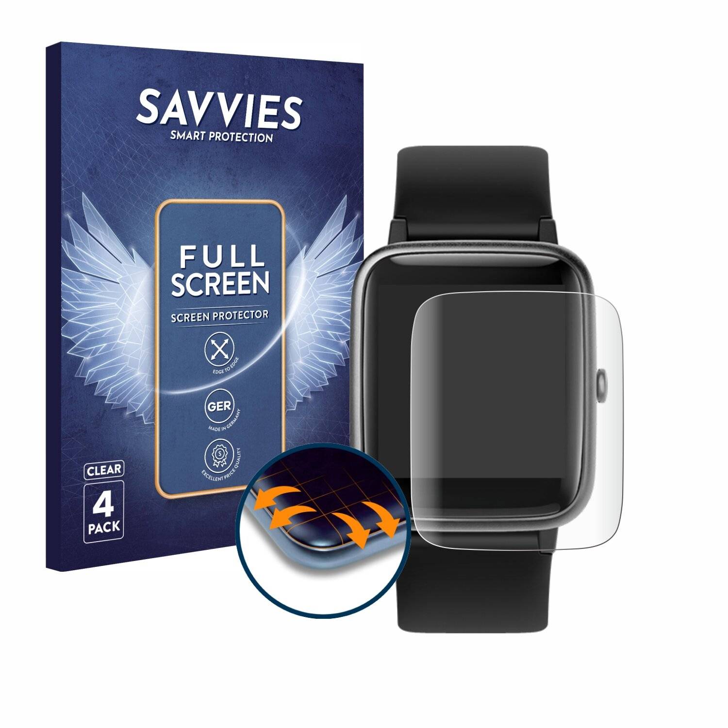 4x Savvies Full-Screen Folie für Willful
