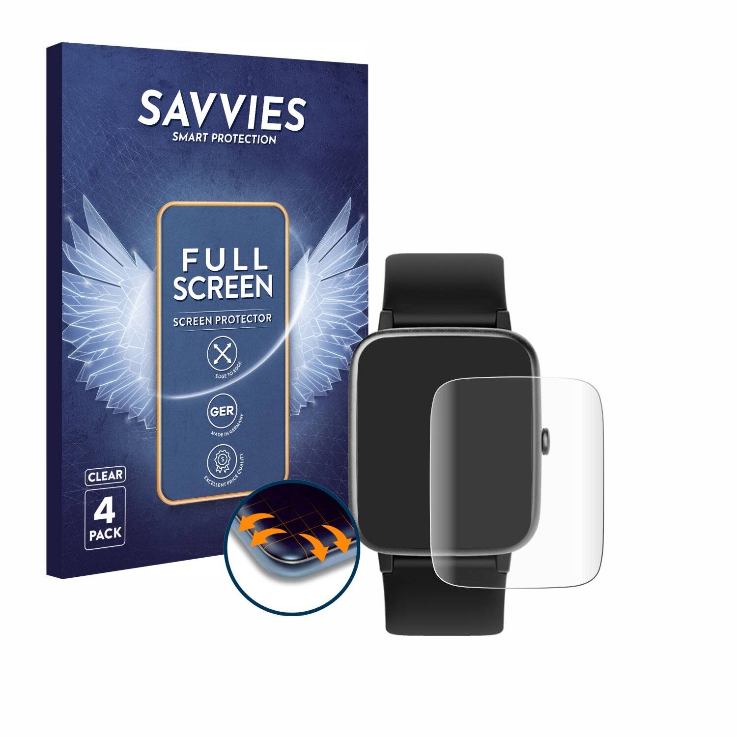 4x Savvies Full-Screen Folie für Idealroyal