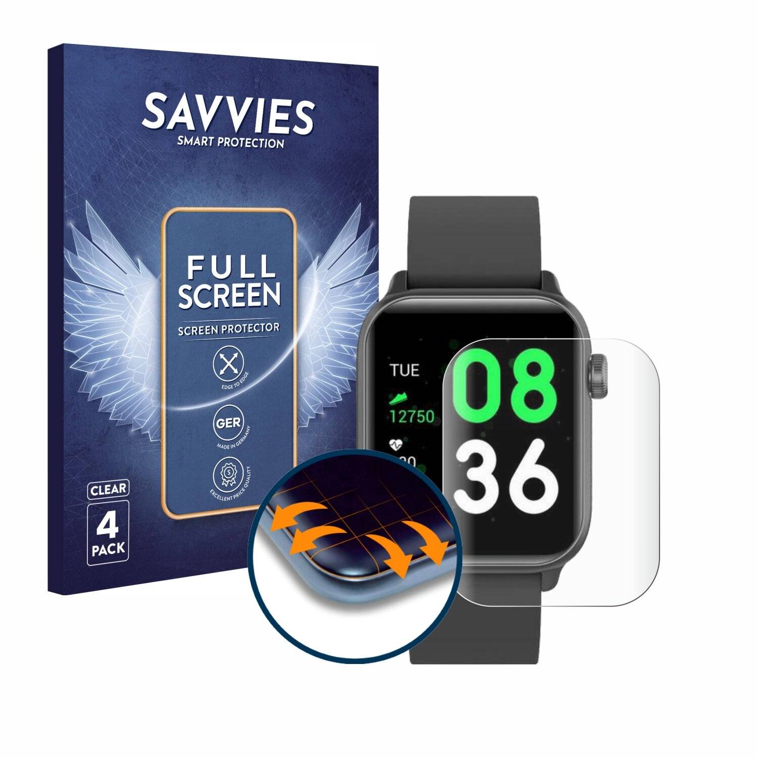 4x Savvies Full-Screen Folie für Xplora XMove