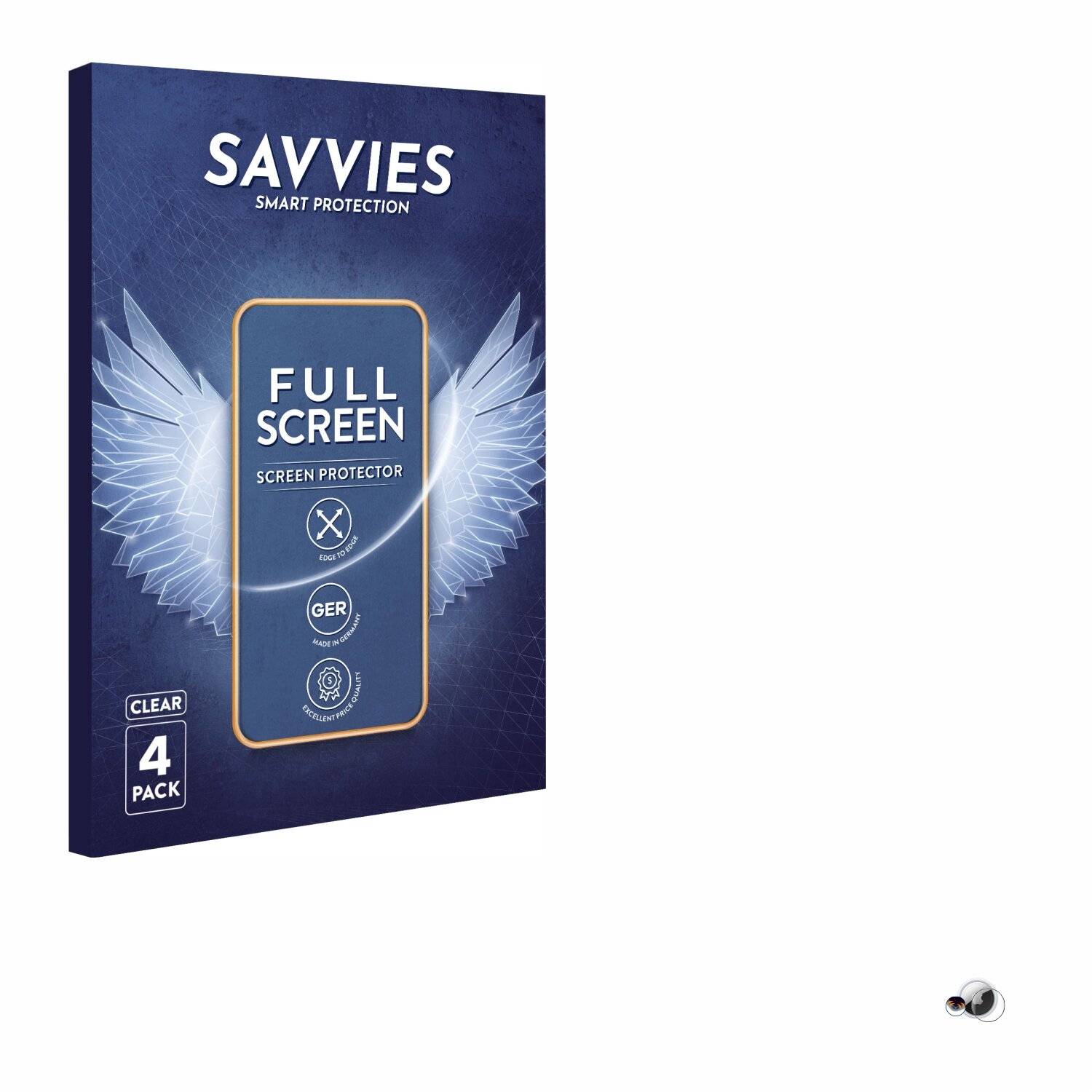 4x Savvies Full-Screen Folie für Apple