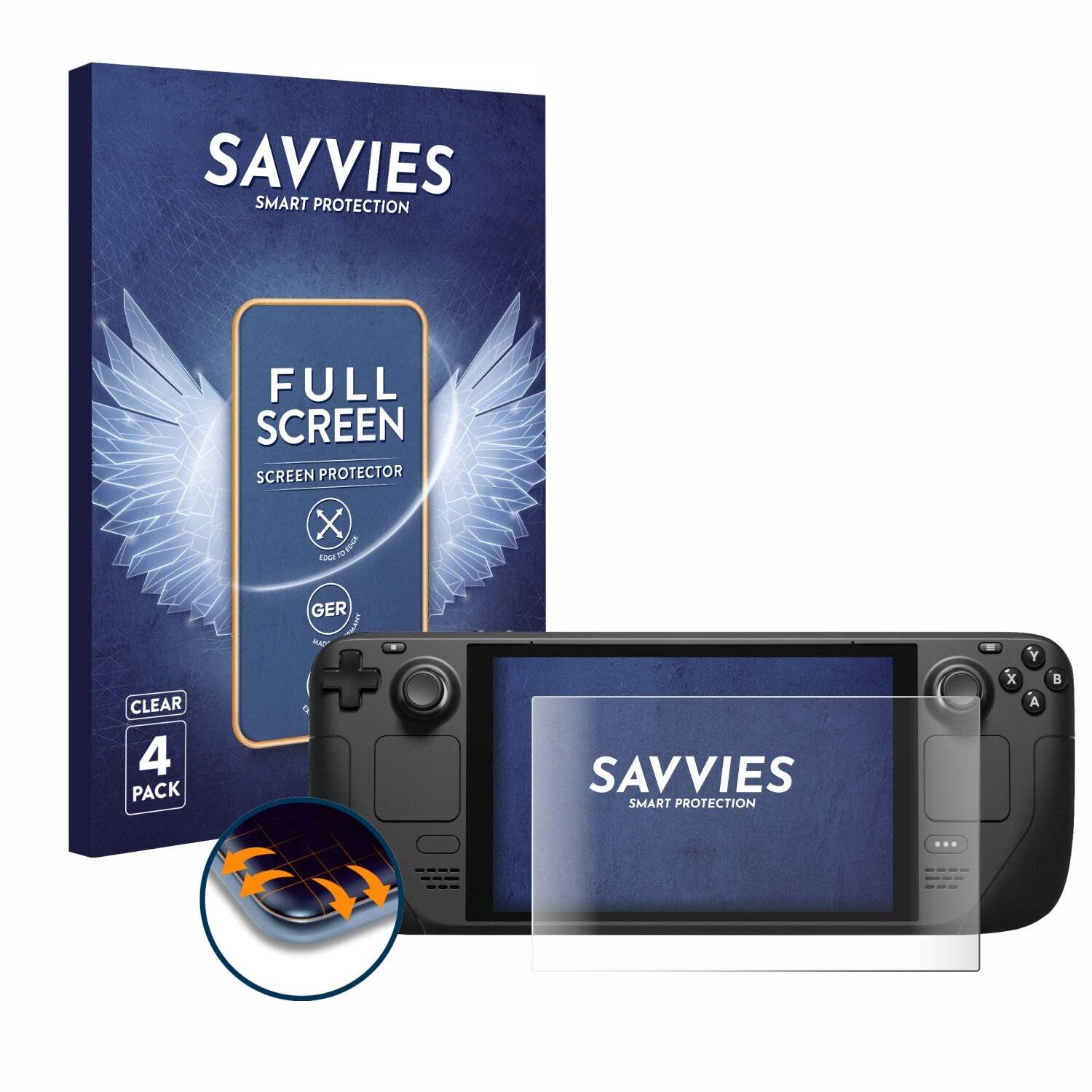 4x Savvies Full-Screen Folie für Valve Steam