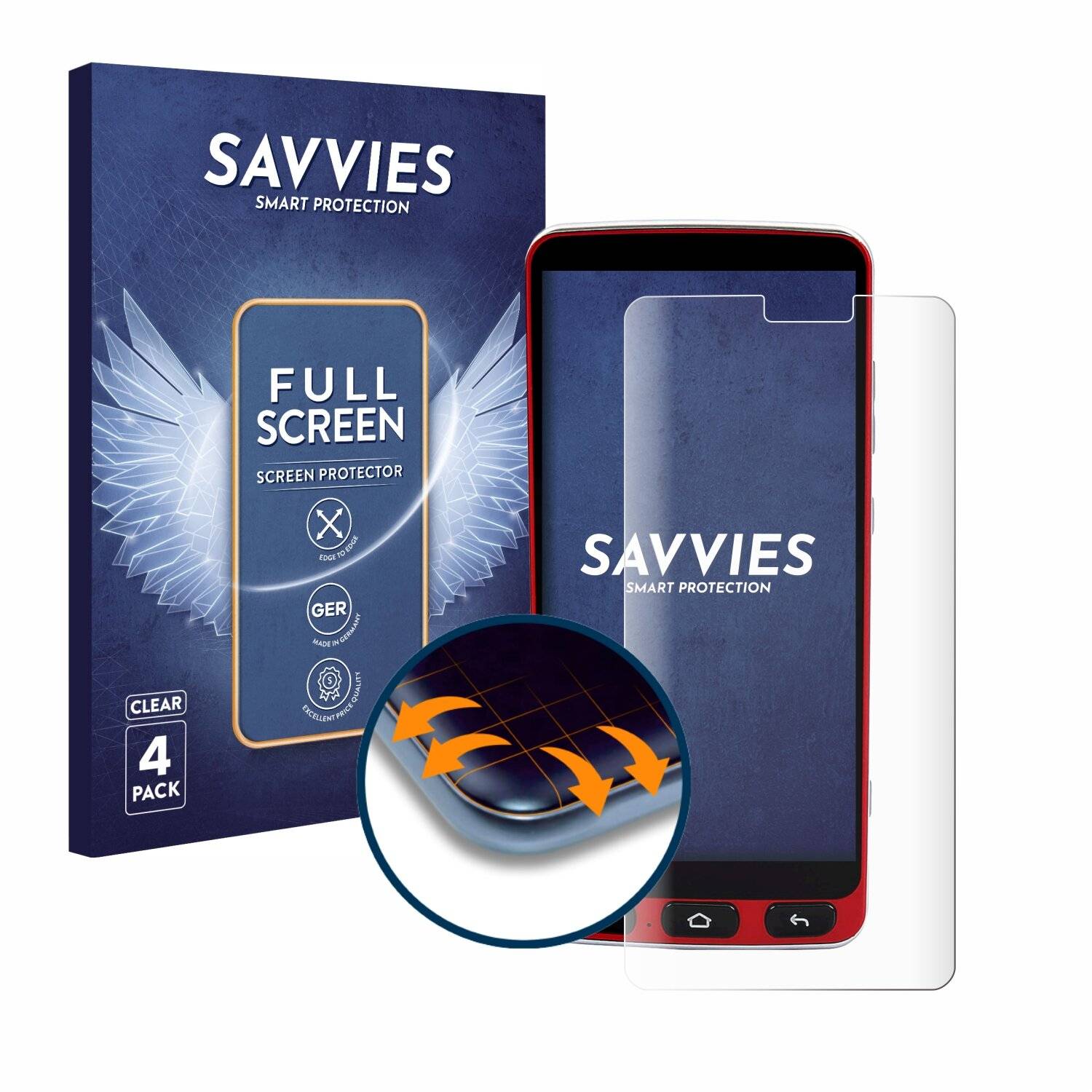 4x Savvies Full-Screen Folie für Olympia Neo