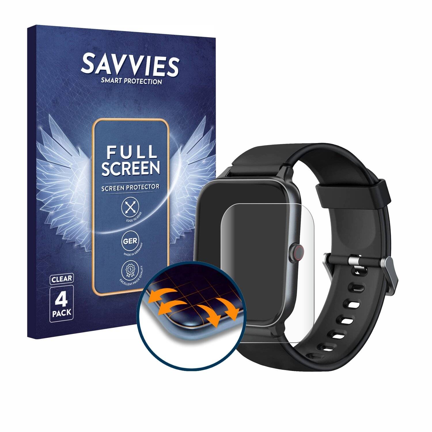 4x Savvies Full-Screen Folie für Iowodo R3