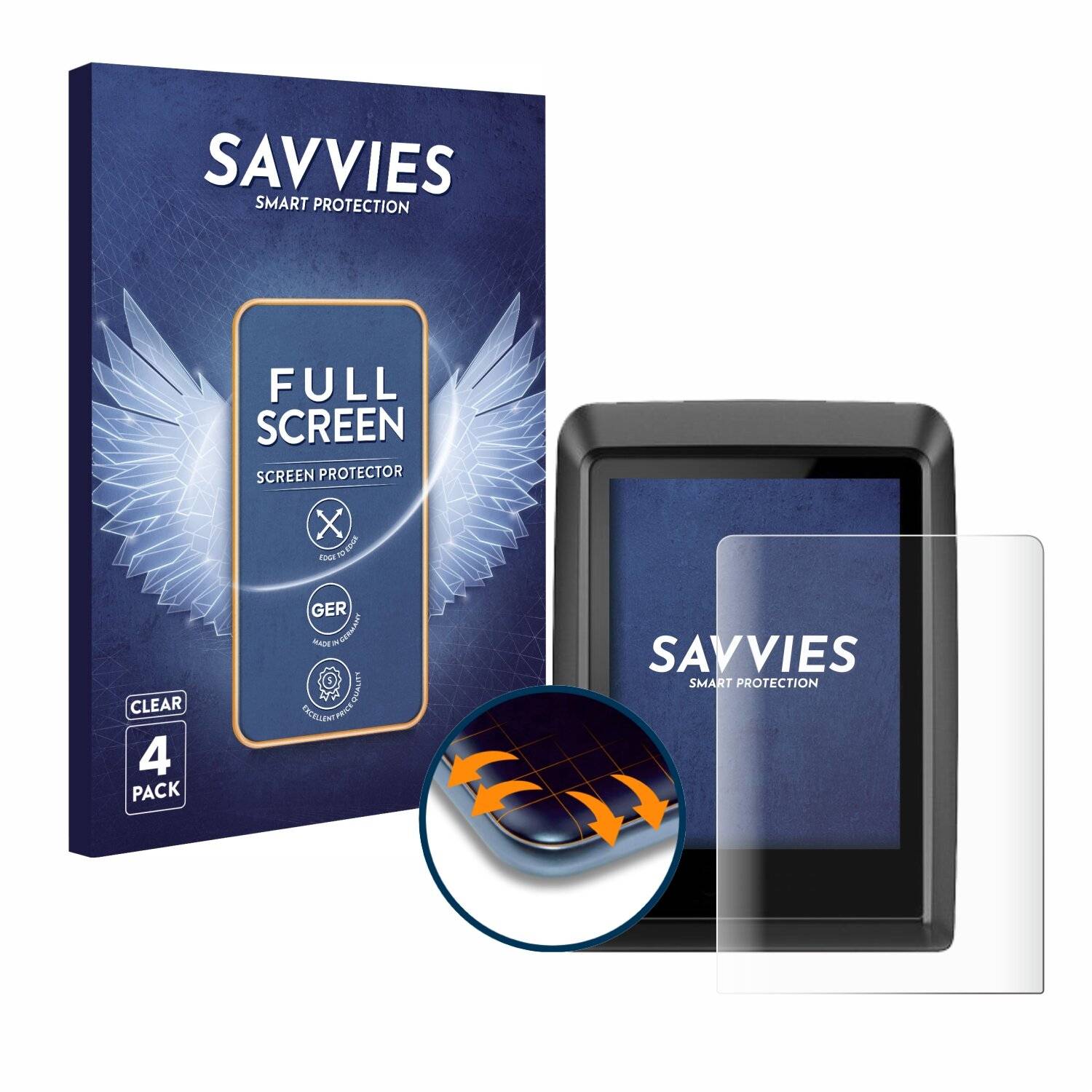 4x Savvies Full-Screen Folie für Bosch Kiox