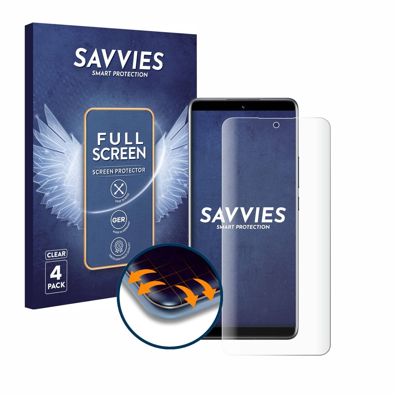 4x Savvies Full-Screen Folie für Xiaomi 12