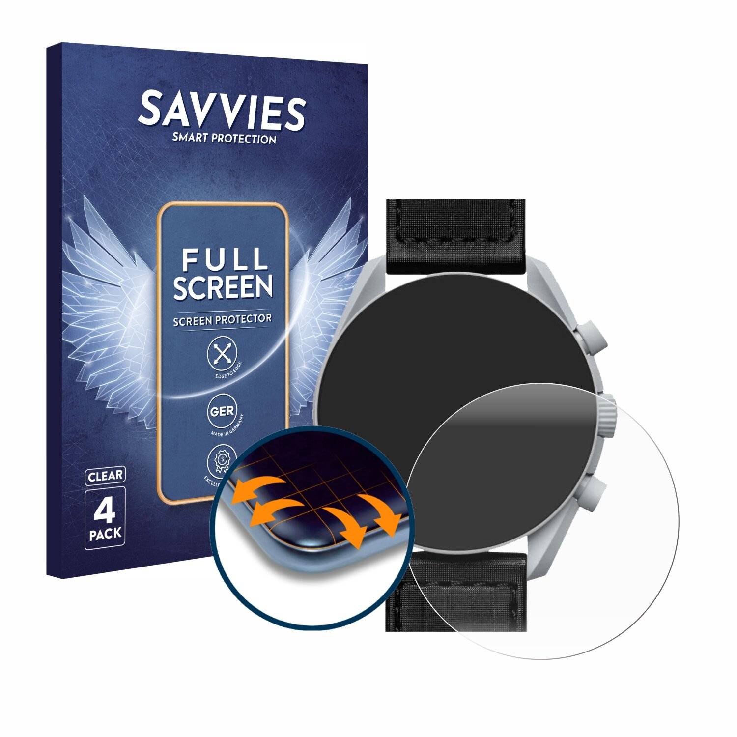 4x Savvies Full-Screen Folie für Omega x Swatch Speedmaster