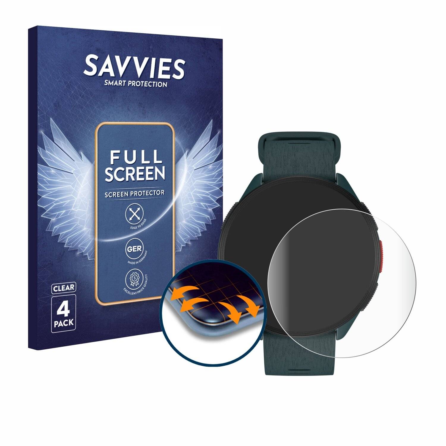 4x Savvies Full-Screen Folie für Polar