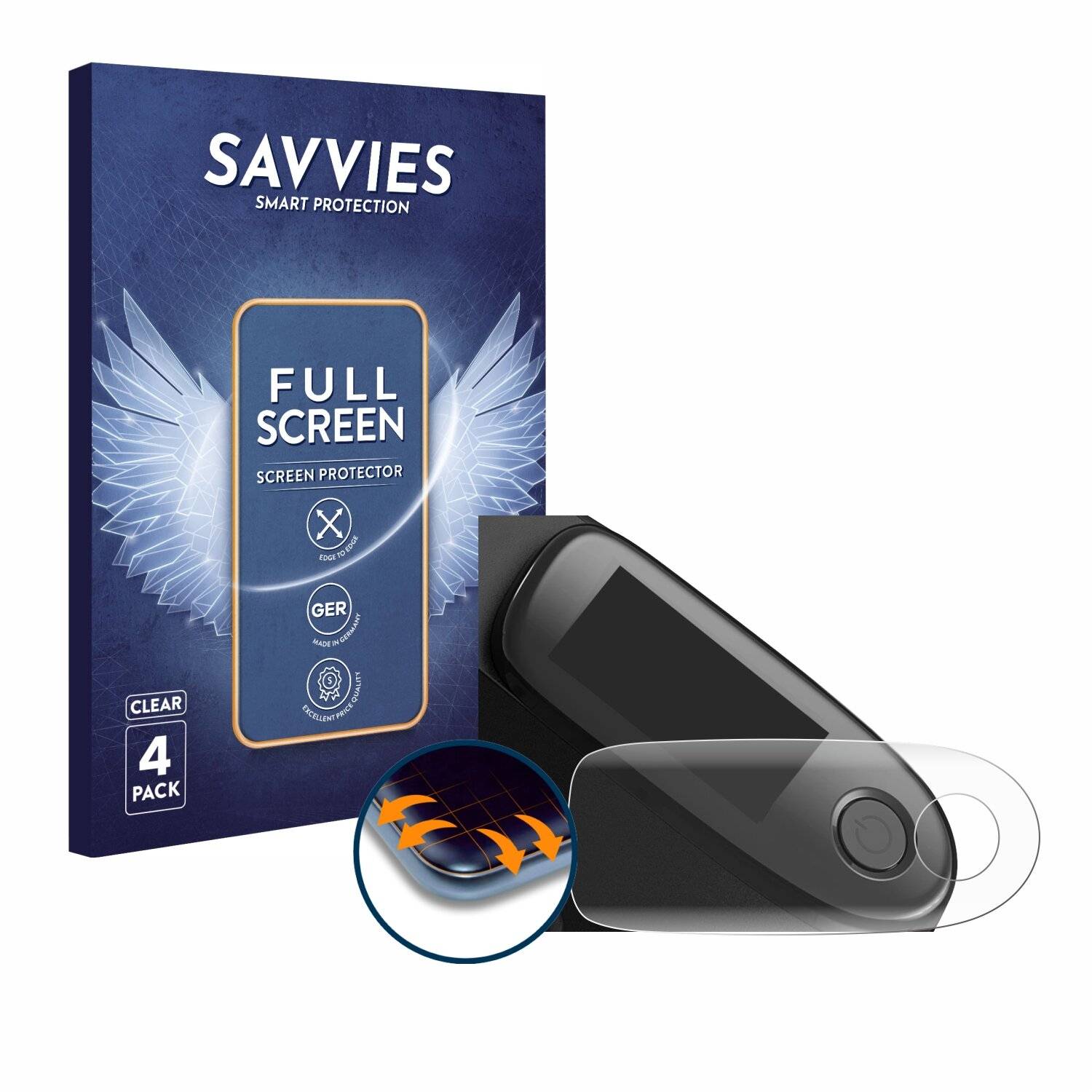 4x Savvies Full-Screen Folie für Segway Ninebot KickScooter