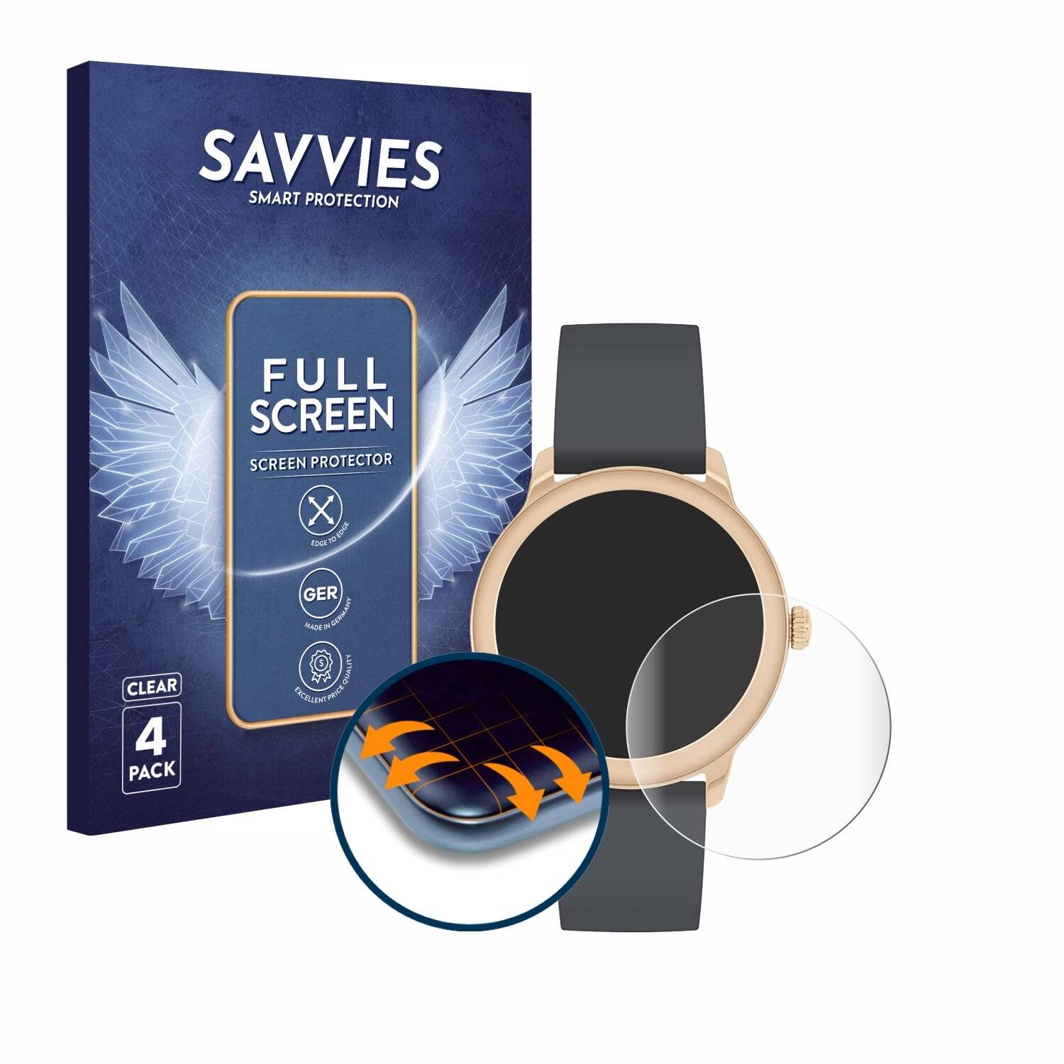 4x Savvies Full-Screen Folie für Radley RYS07