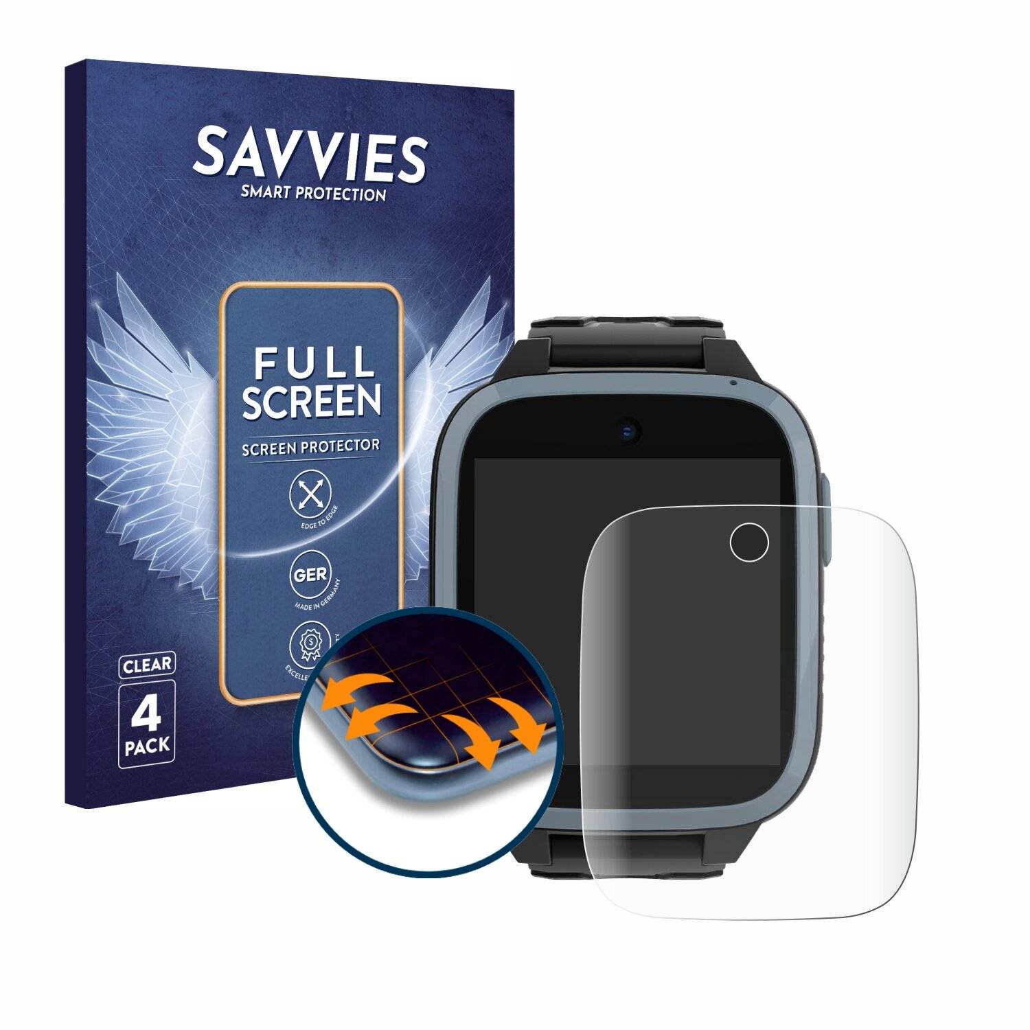 4x Savvies Full-Screen Folie für Xplora