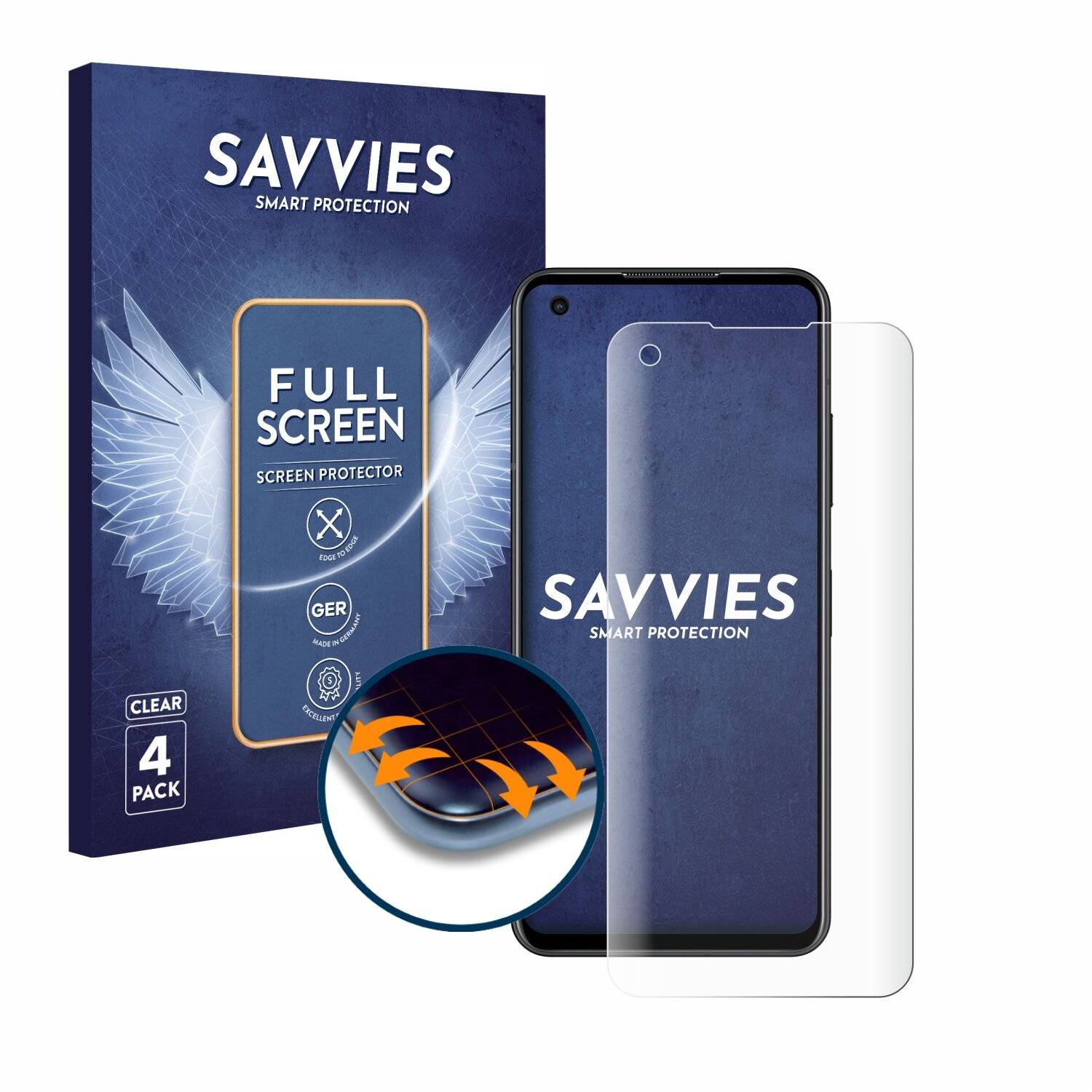 4x Savvies Full-Screen Folie für ASUS ZenFone