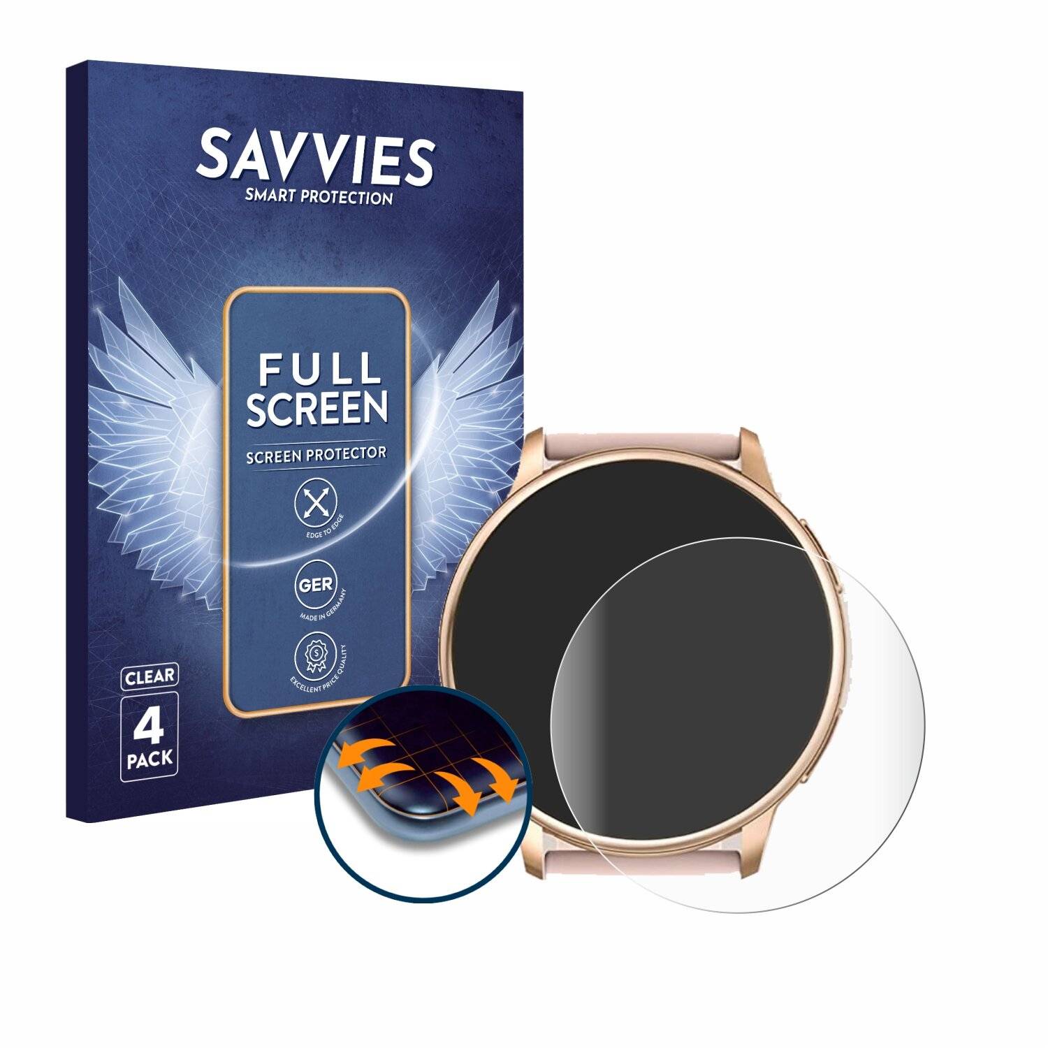 4x Savvies Full-Screen Folie für Ruxingx