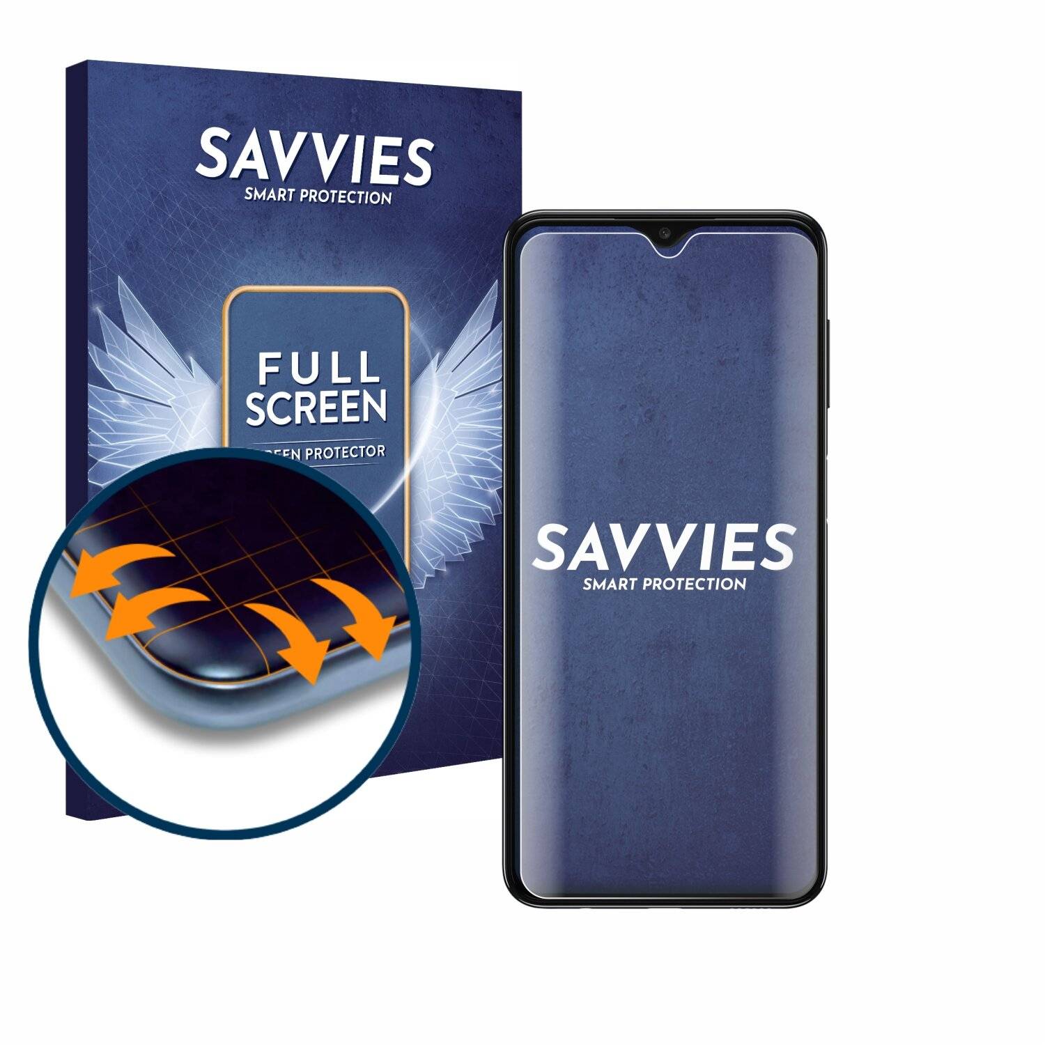 4x Savvies Full-Screen Folie für Samsung Galaxy