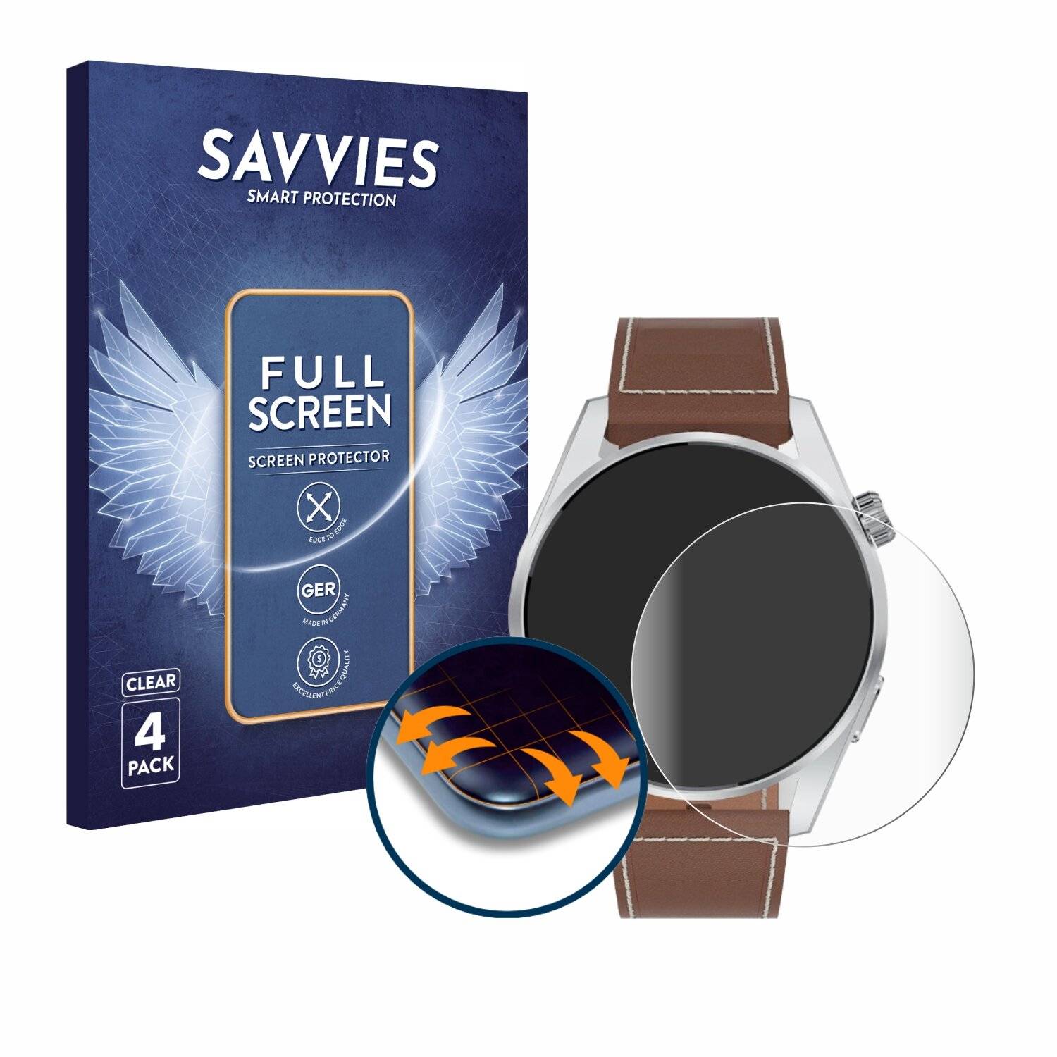 4x Savvies Full-Screen Folie für Tisoutec