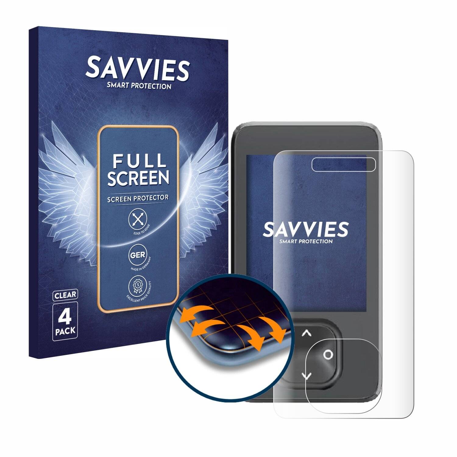 4x Savvies Full-Screen Folie für Dexcom G7