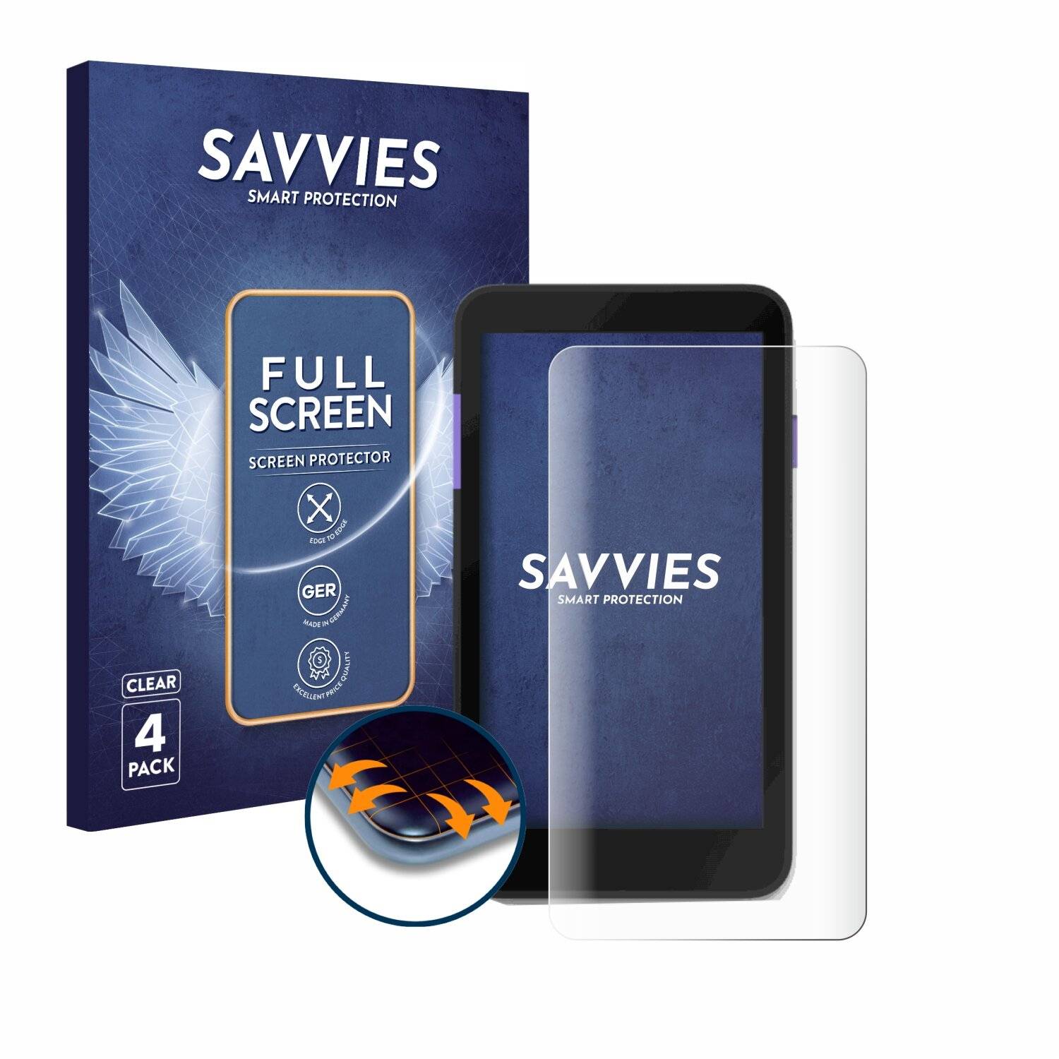 4x Savvies Full-Screen Folie für Zettle Terminal (by