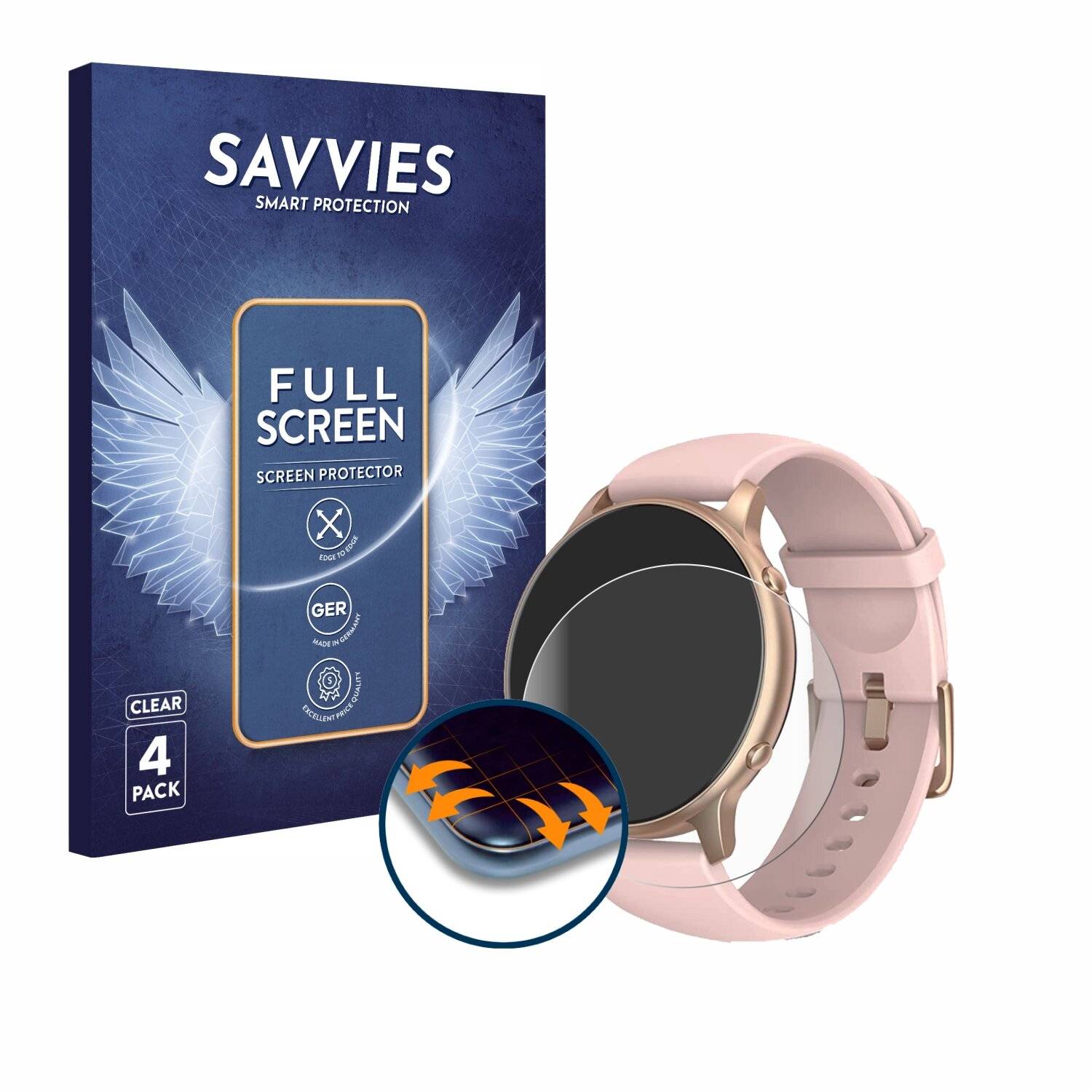 4x Savvies Full-Screen Folie für TUYOMA LW36