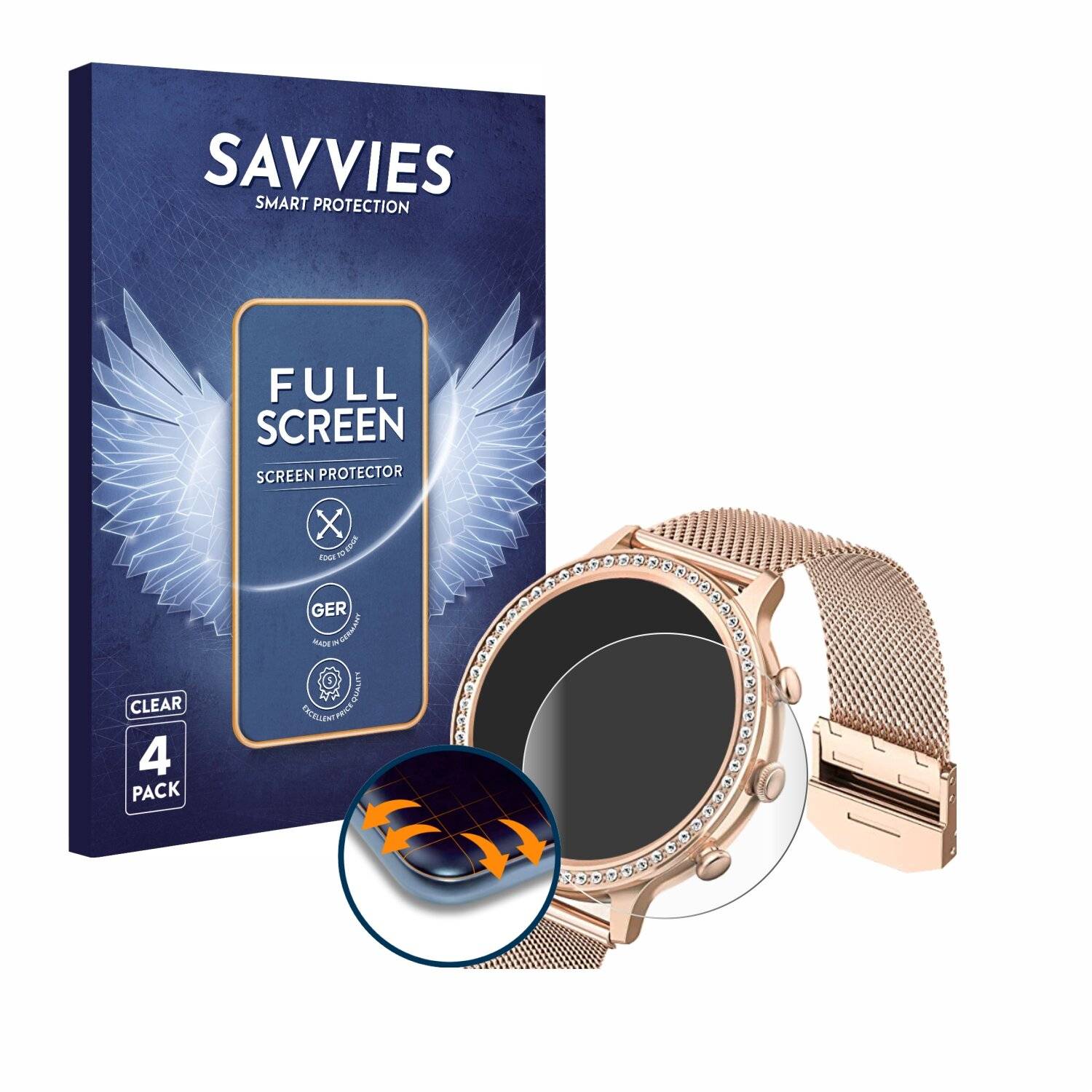 4x Savvies Full-Screen Folie für Aimiuvei Diamond Love 1.32 I