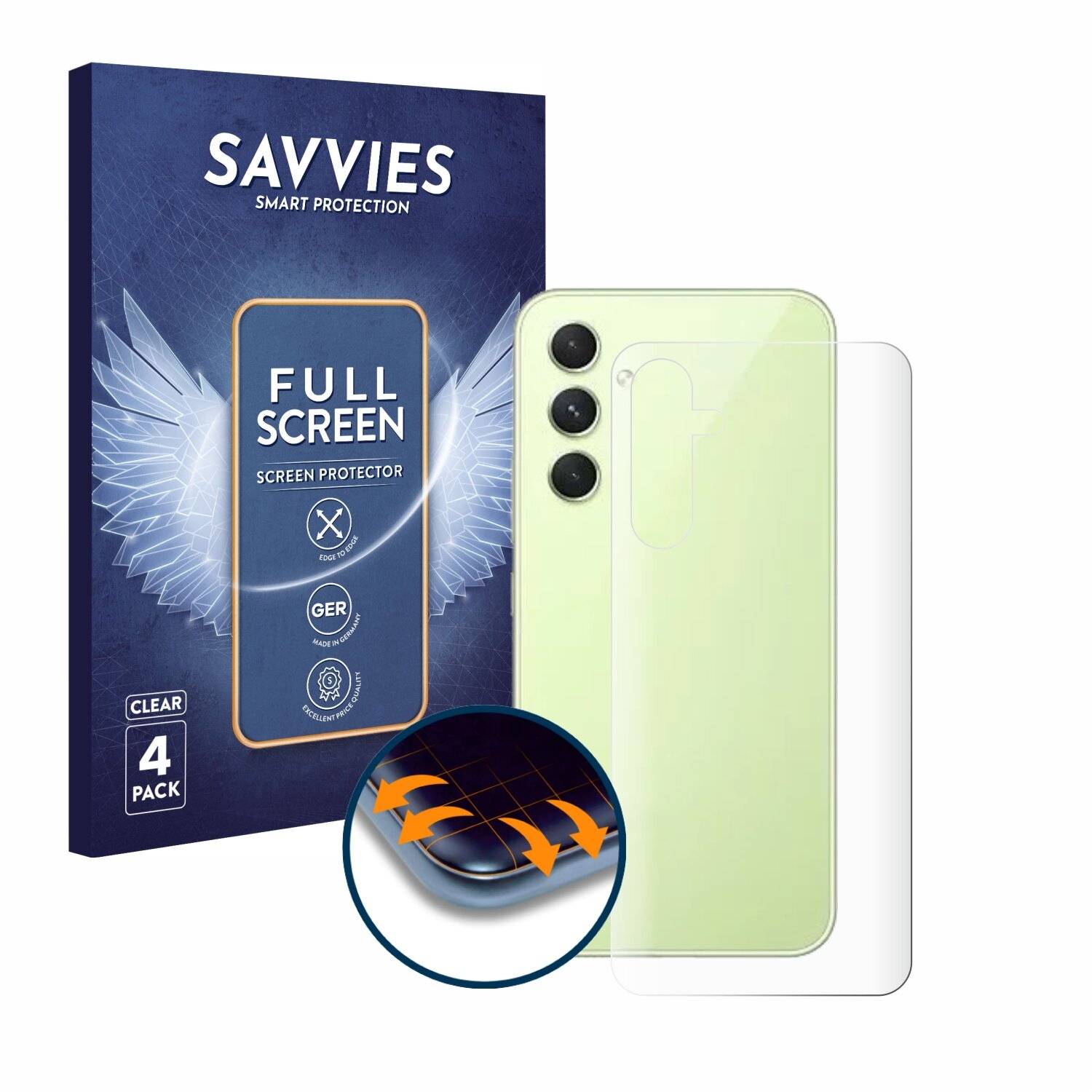4x Savvies Full-Screen Folie für Samsung Galaxy A54 5G
