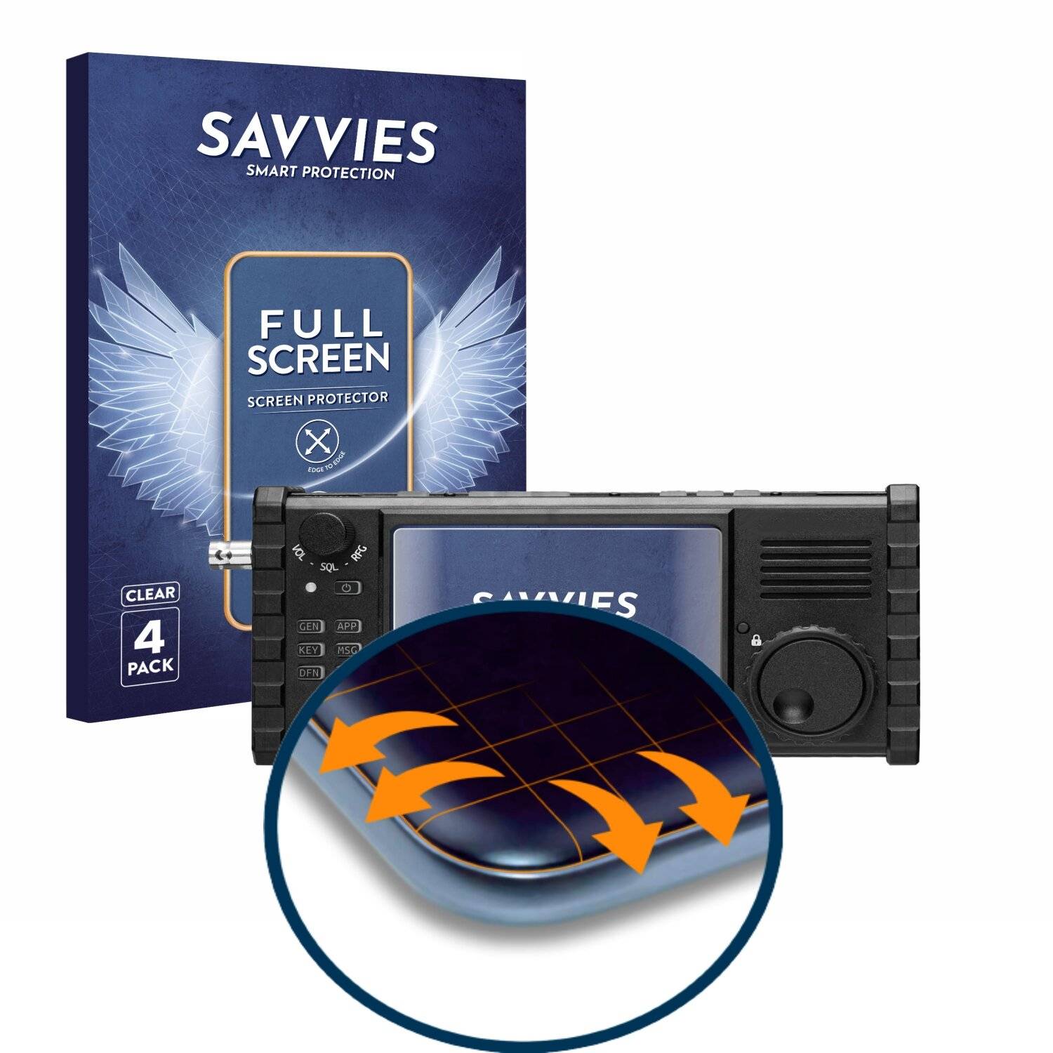 4x Savvies Full-Screen Folie für Xiegu X6100