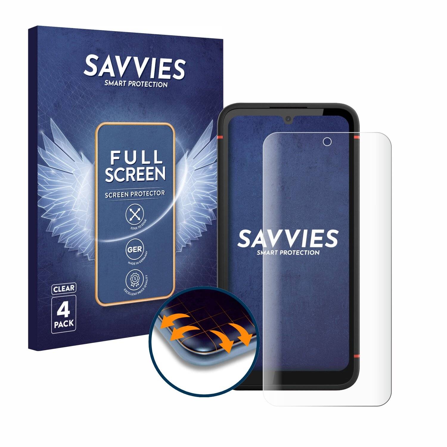 4x Savvies Full-Screen Folie für Gigaset