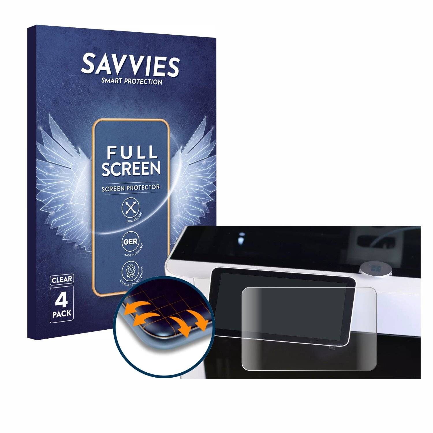 4x Savvies Full-Screen Folie für Bambu Lab X1-Carbon 3D