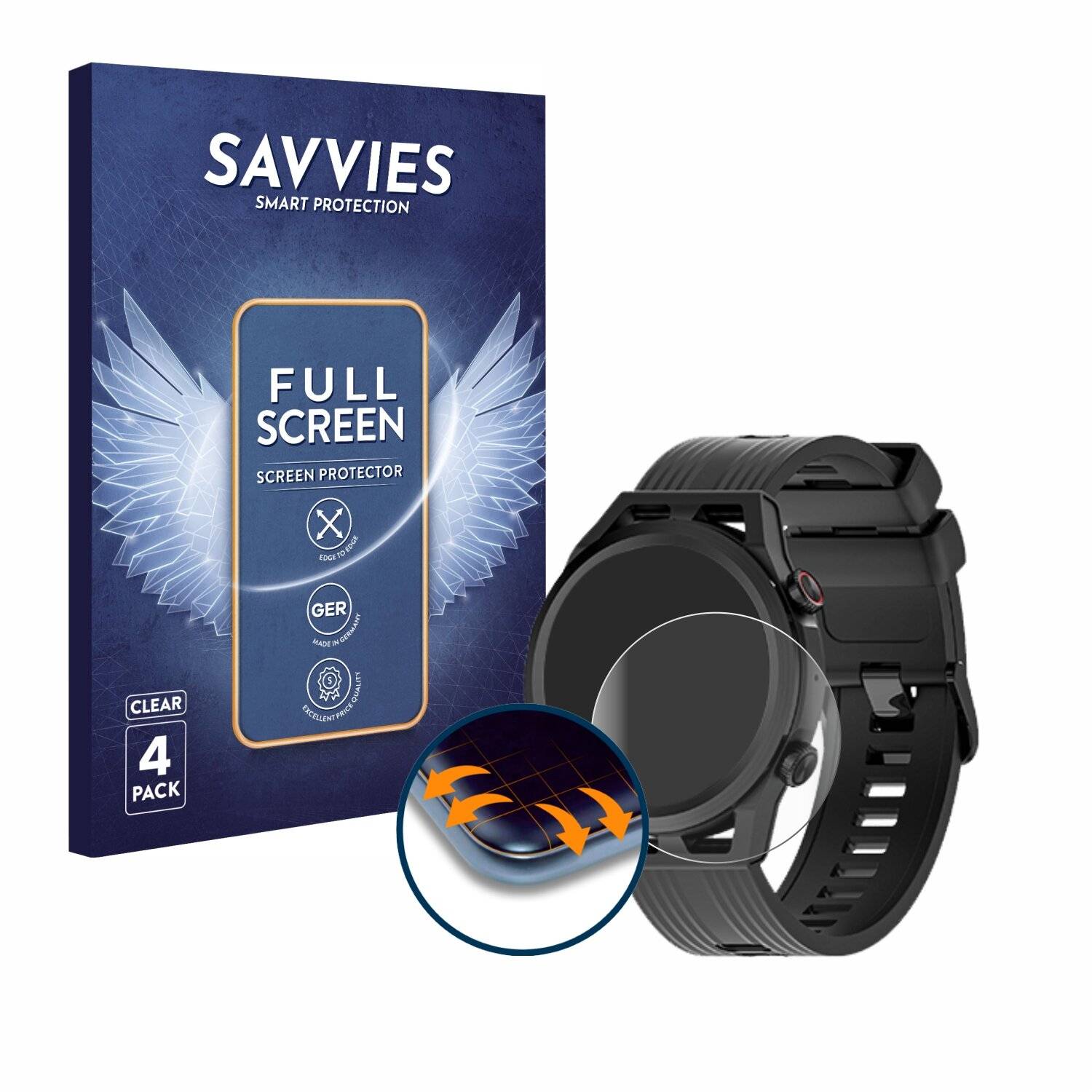4x Savvies Full-Screen Folie für Iowodo R8