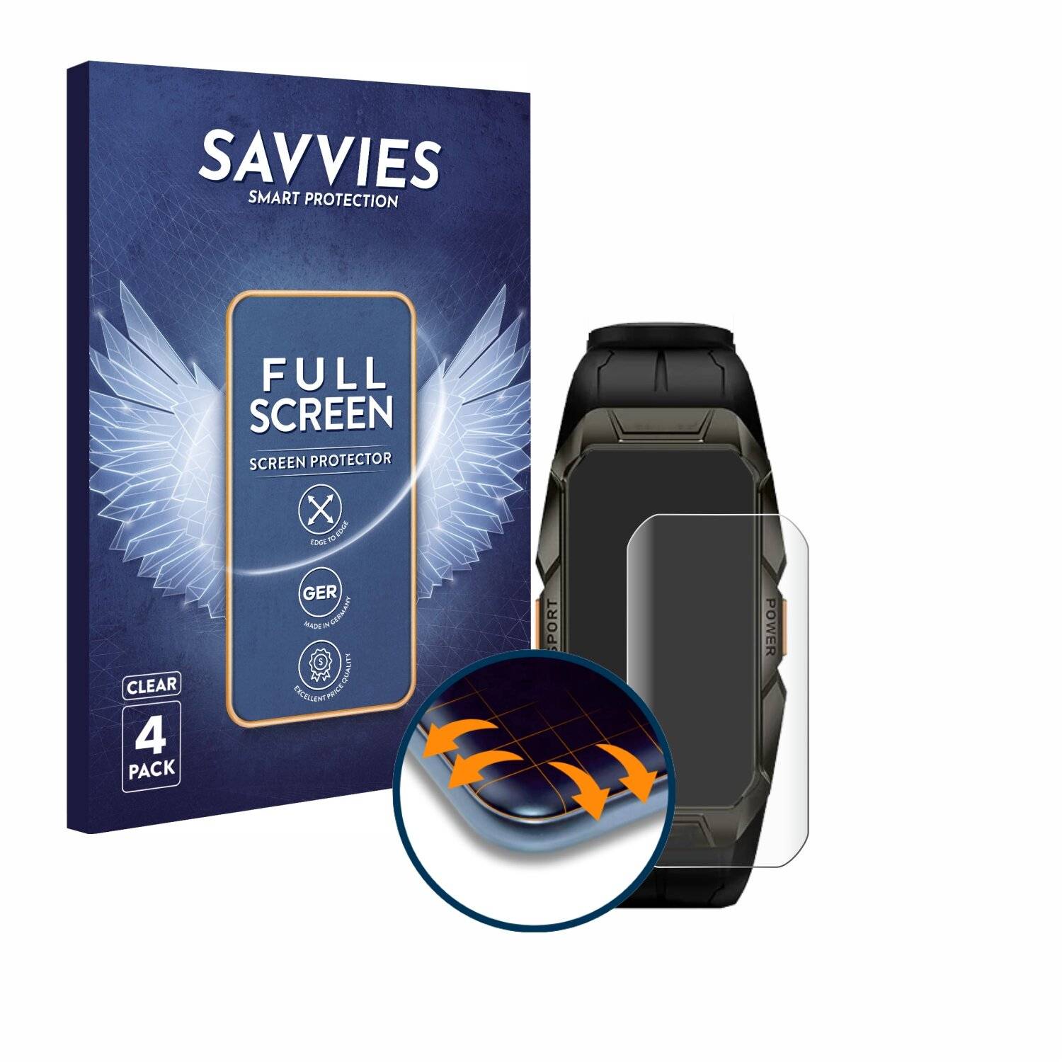 4x Savvies Full-Screen Folie für Kospet Tank
