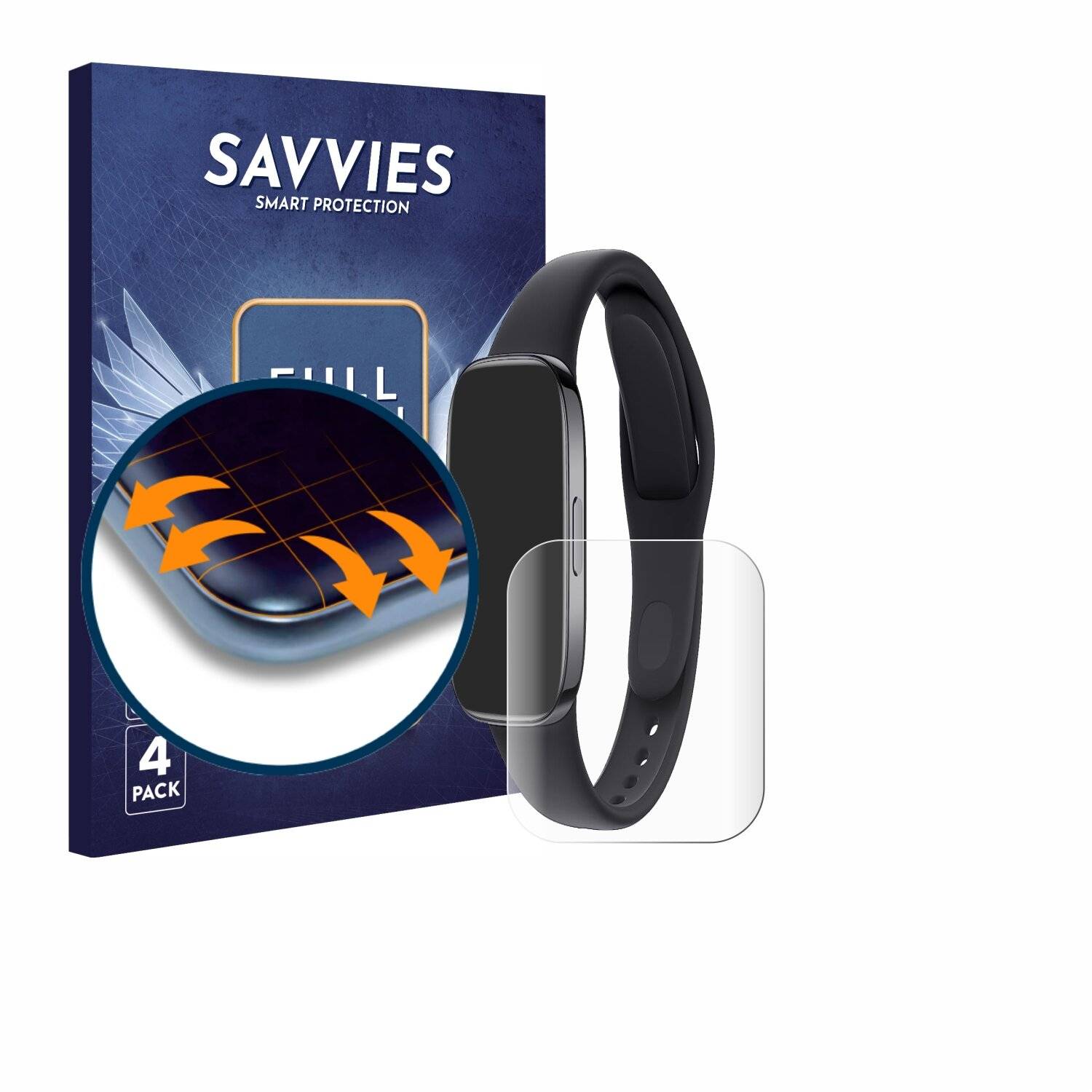 4x Savvies Full-Screen Folie für Xiaomi Redmi Watch