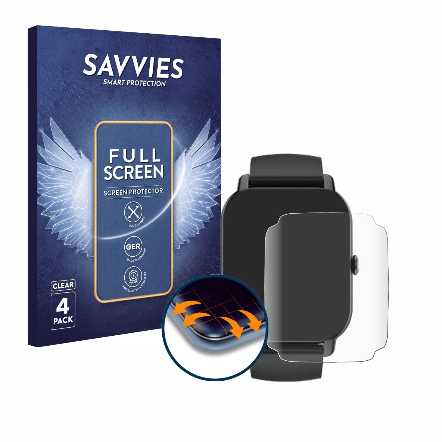 4x Savvies Full-Screen Folie für Aptkdoe P66D