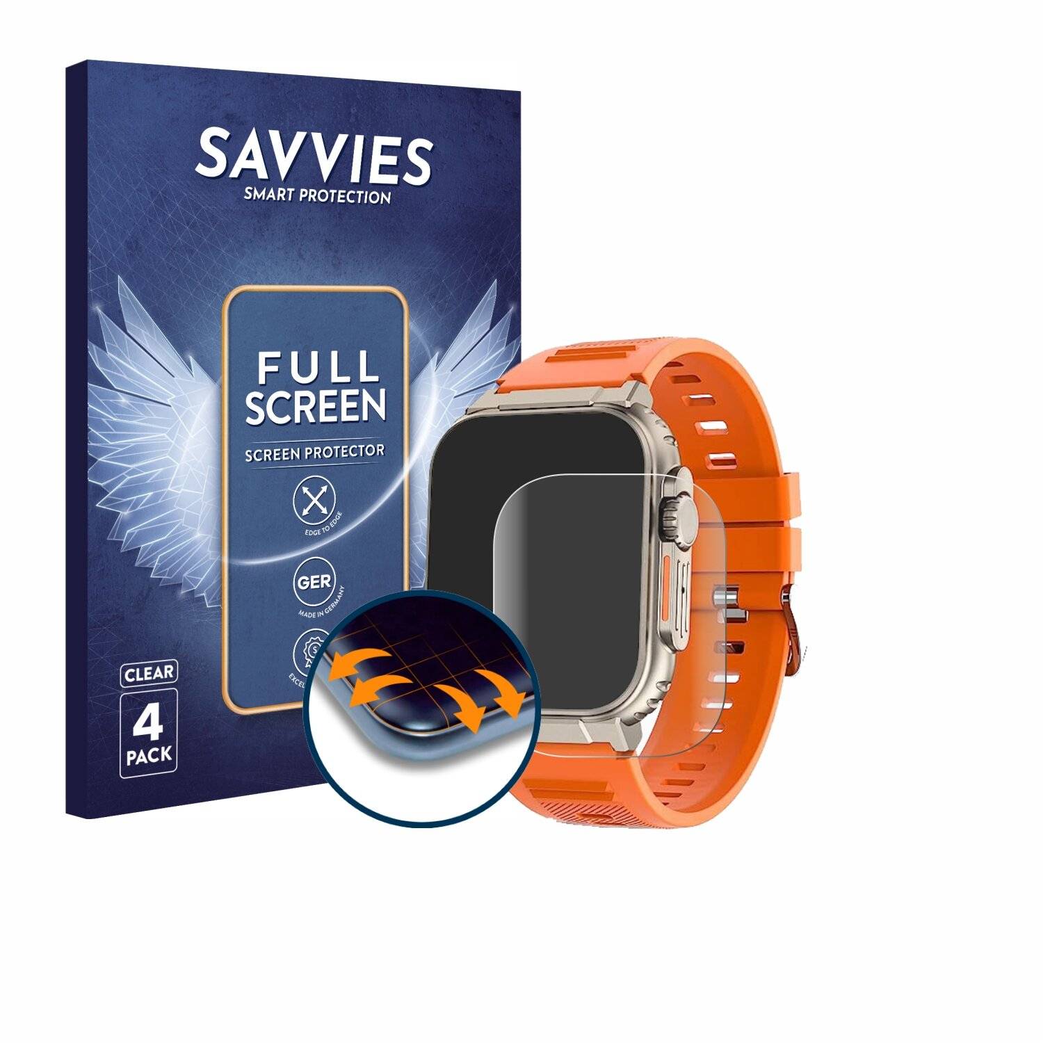 4x Savvies Full-Screen Folie für Uhoofit A70