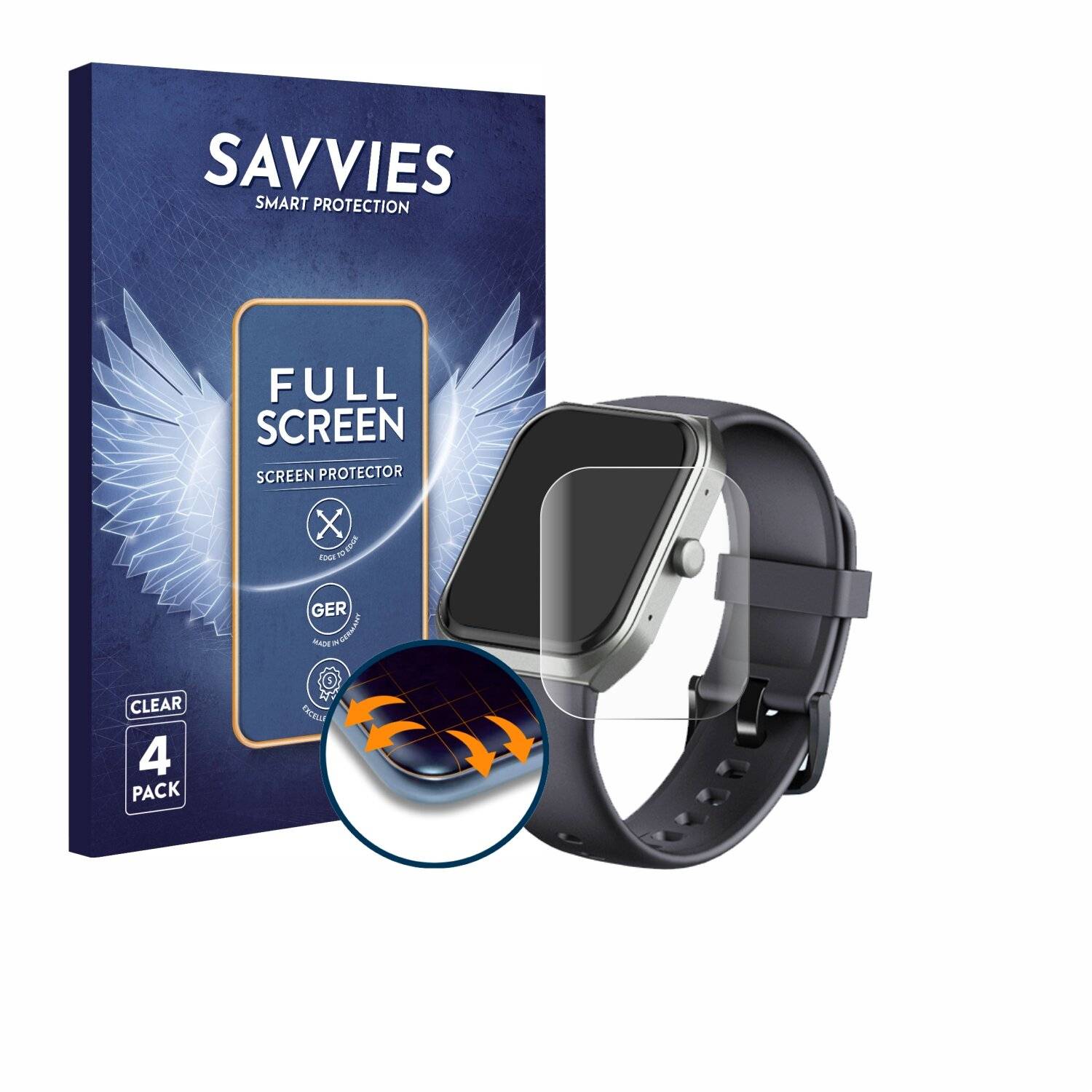 4x Savvies Full-Screen Folie für TUYOMA LW76 1.91