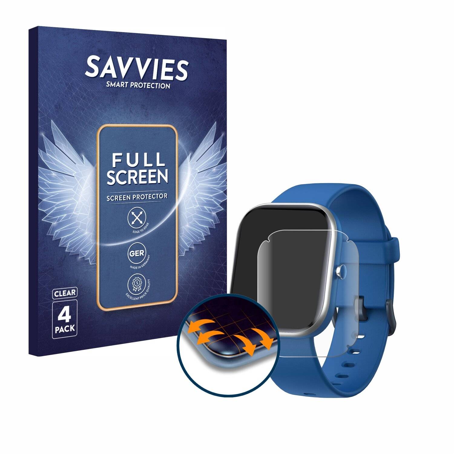 4x Savvies Full-Screen Folie für Slothcloud H97