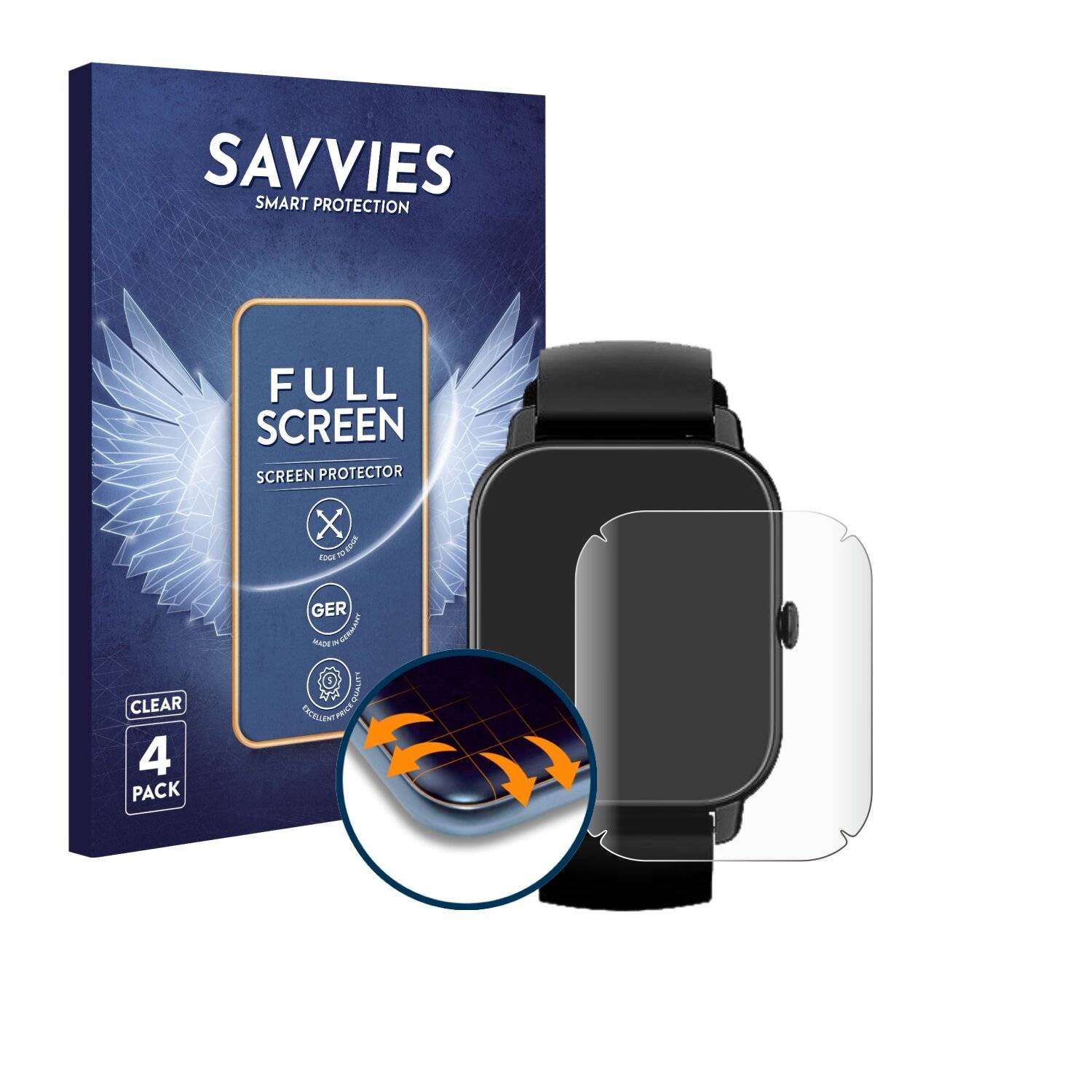4x Savvies Full-Screen Folie für Poounur P66E