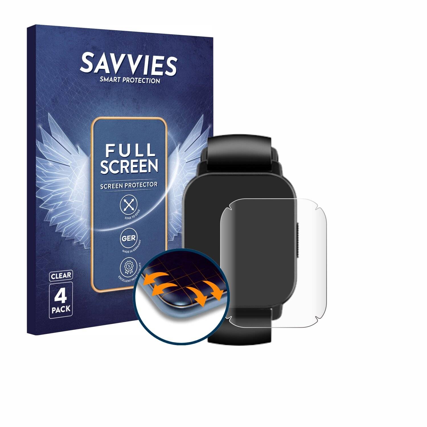 4x Savvies Full-Screen Folie für Poounur Y6