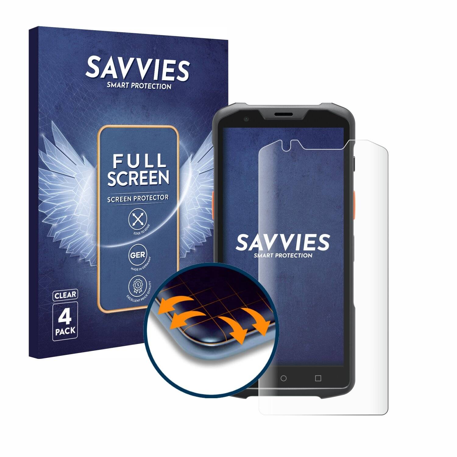 4x Savvies Full-Screen Folie für Sunmi