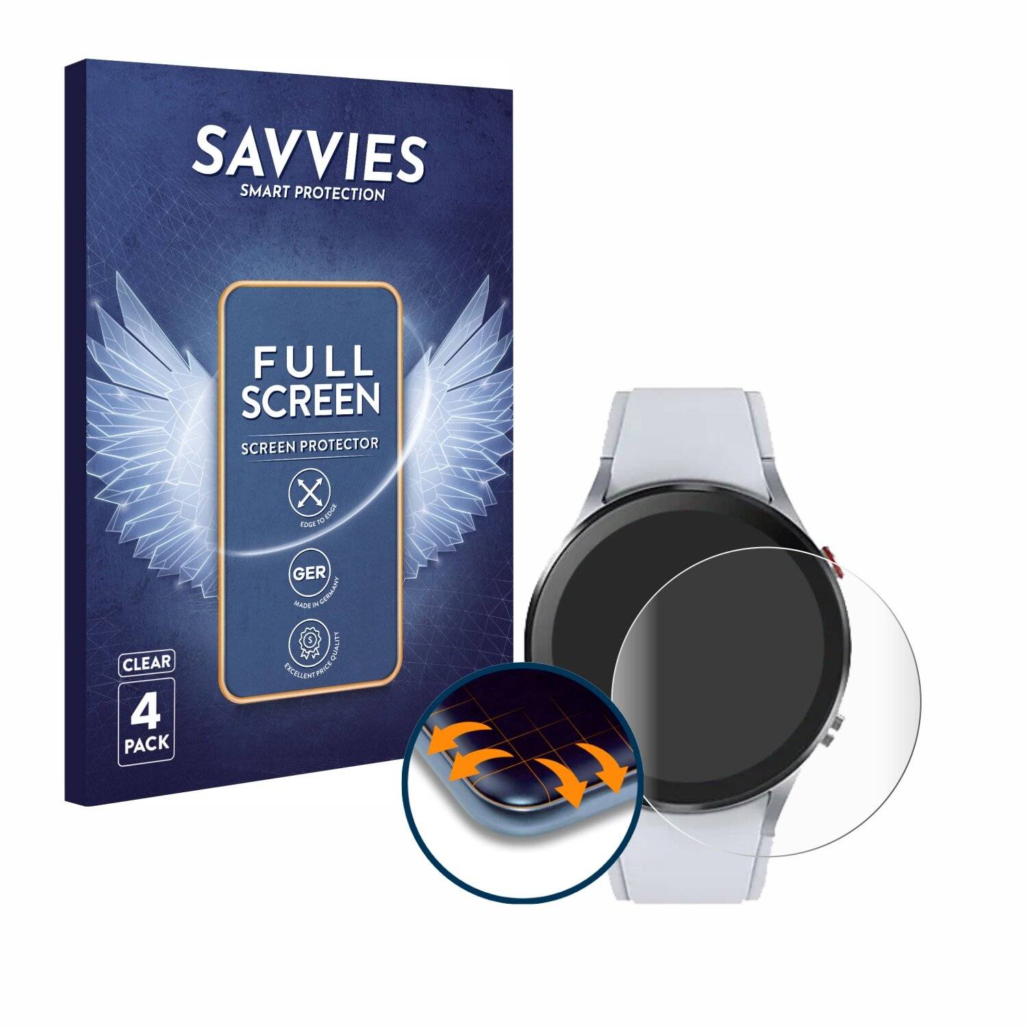 4x Savvies Full-Screen Folie für Zeblaze GTR
