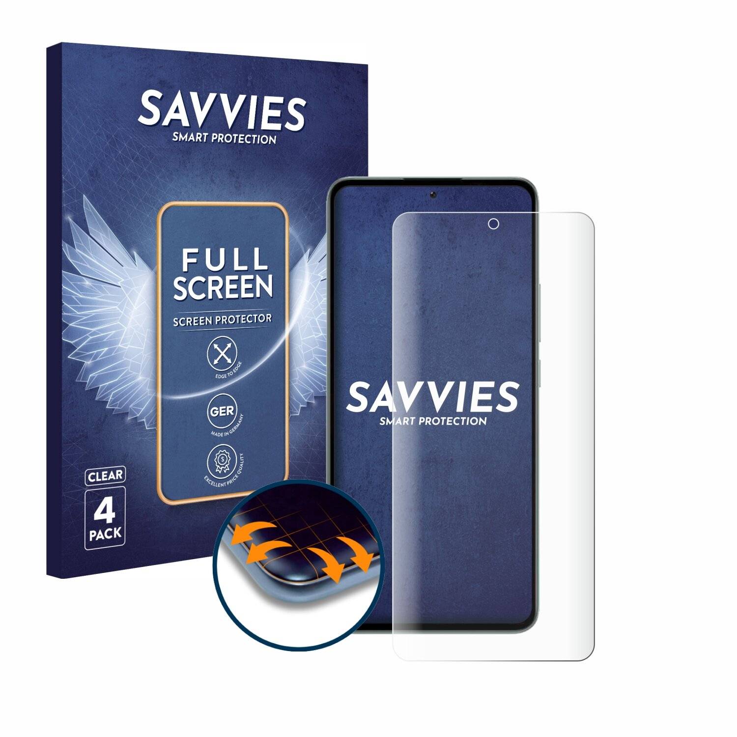 4x Savvies Full-Screen Folie für Xiaomi 13T