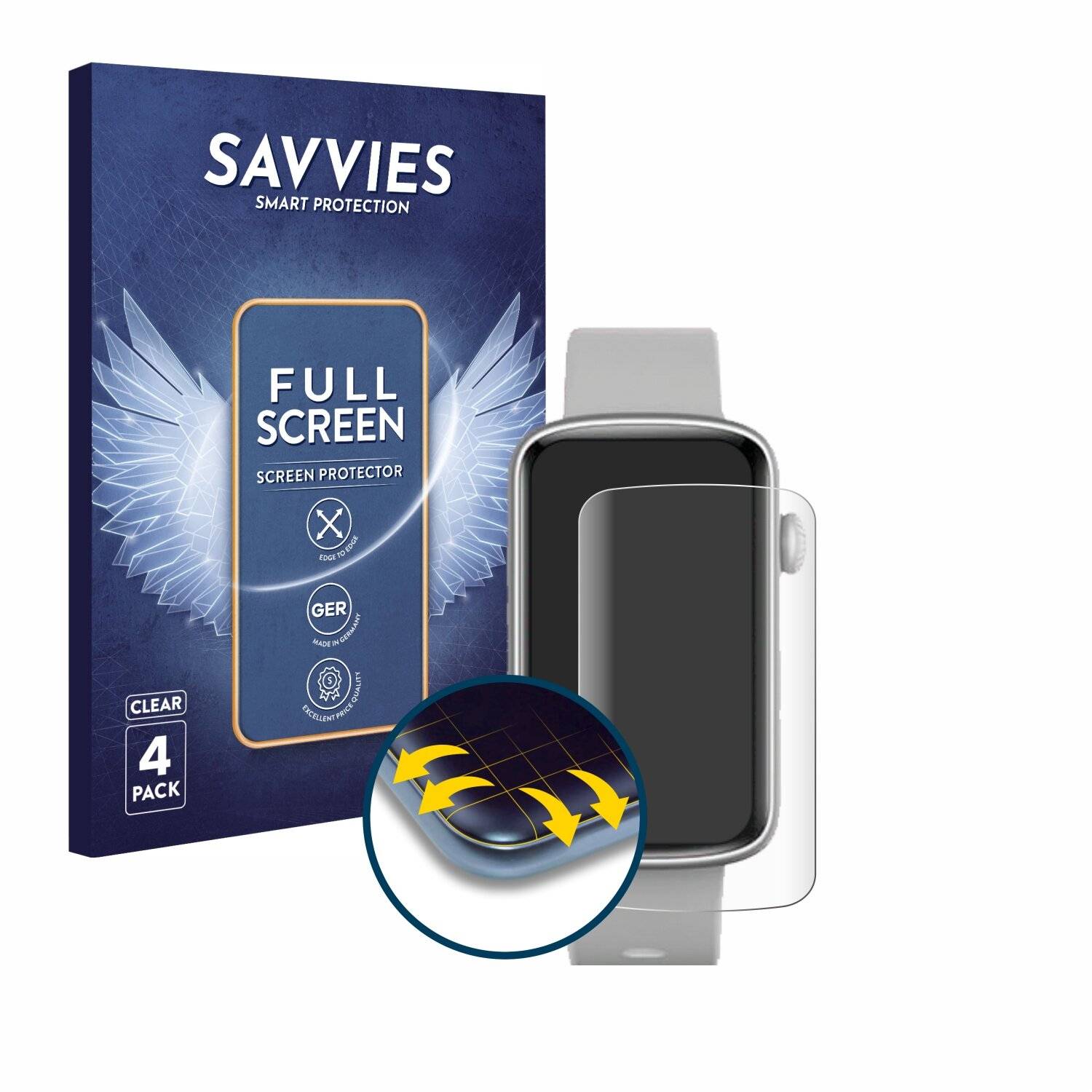 4x Savvies Full-Screen Folie für SHANG WING L2